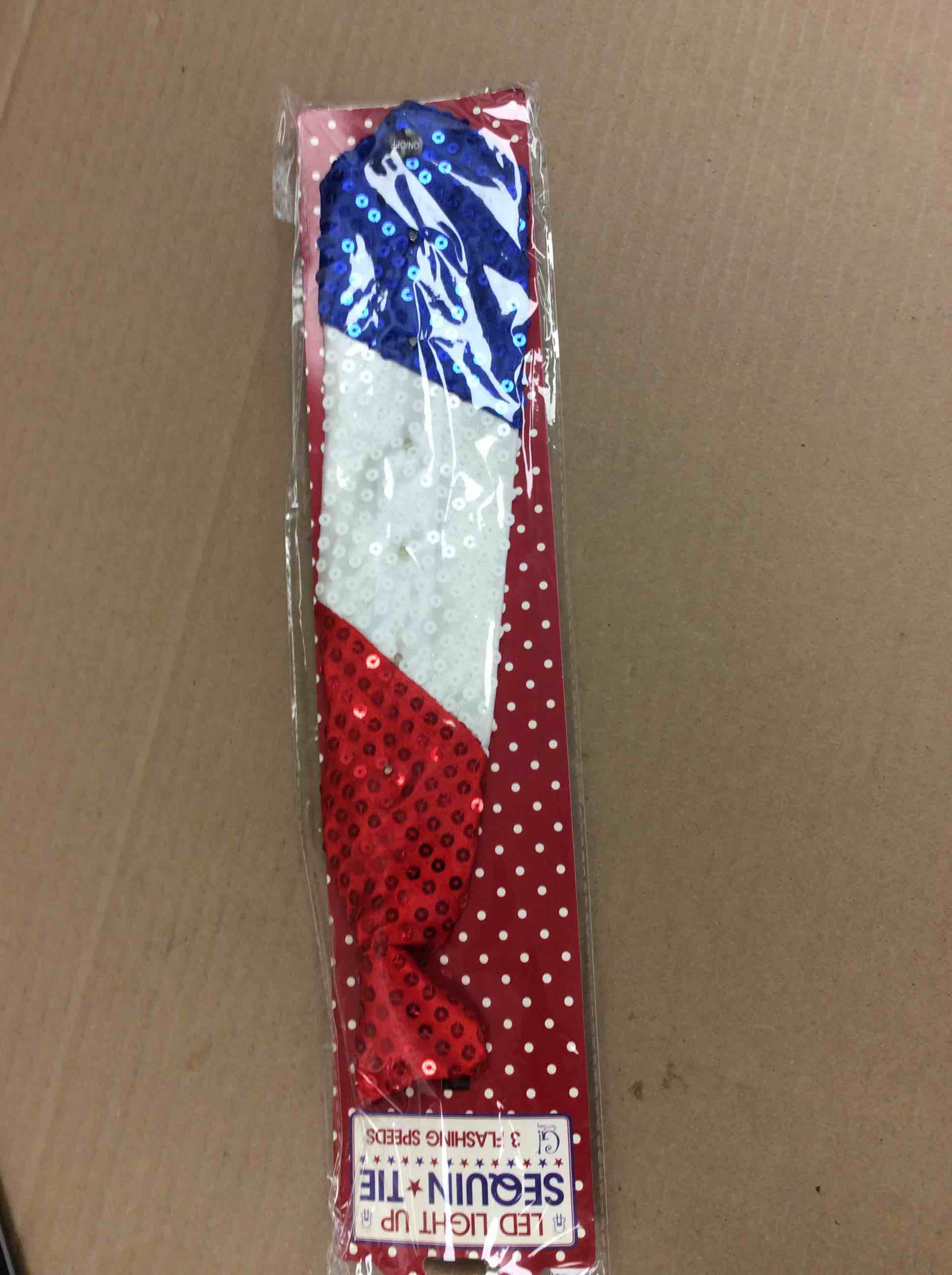 Condition photo showing New/Like New for g fun sassy led light up sequin tie 3 flashing speeds