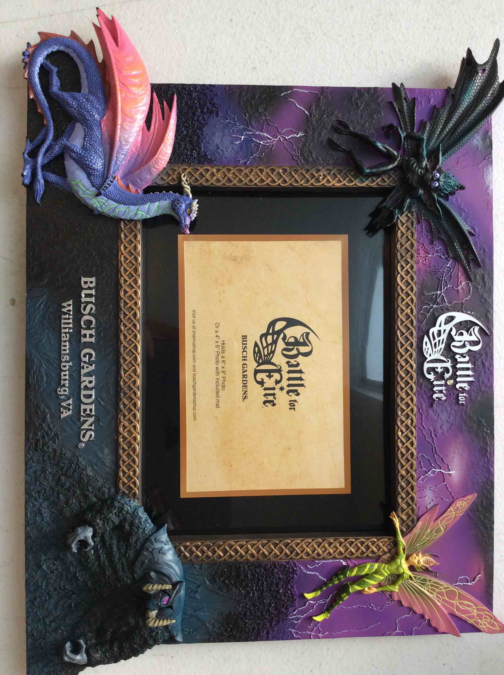 Condition photo showing New/Like New for busch gardens battle for eire dragon design 
