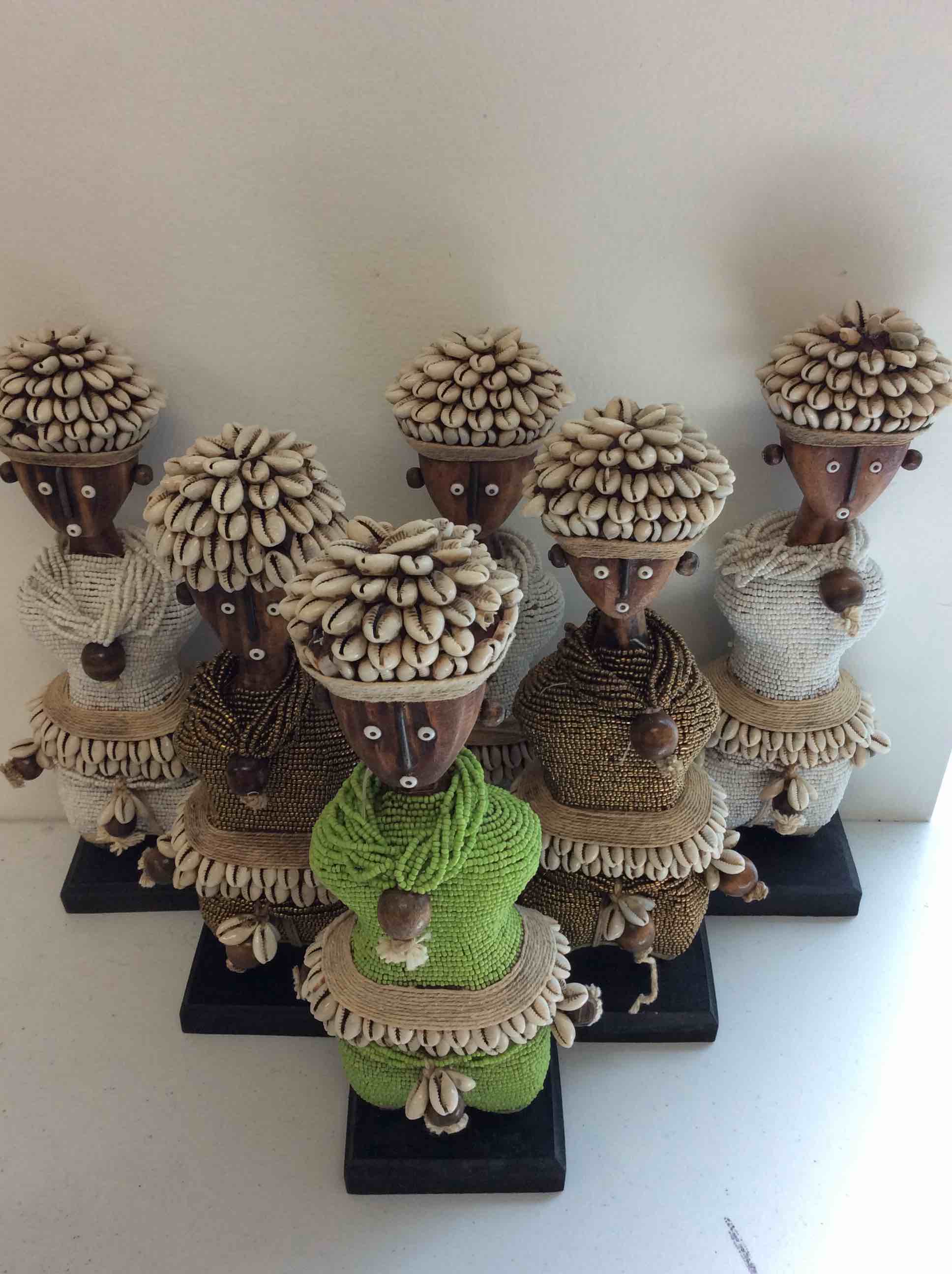 Condition photo showing Good Condition for wooden namji dolls traditional fertility figures 6pcs
