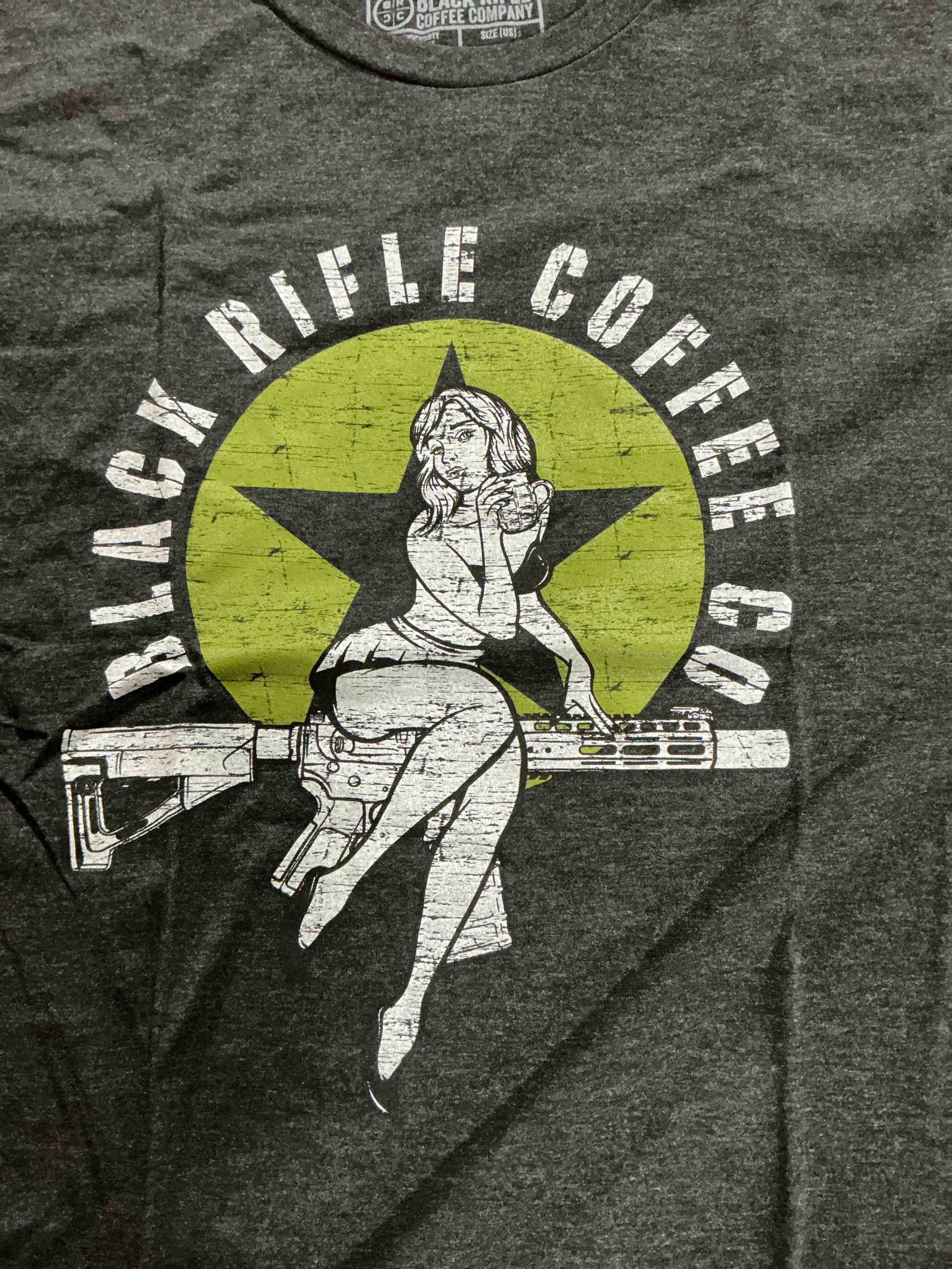 2xl Black rifle, coffee, company bomber SS  vintage black