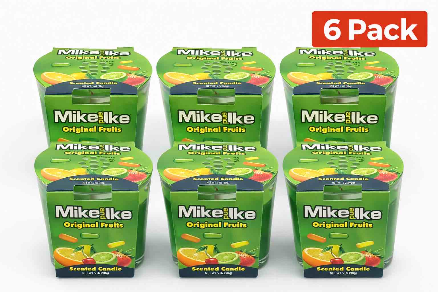 Pack of 6 Mike Ike Scented 3oz Candle