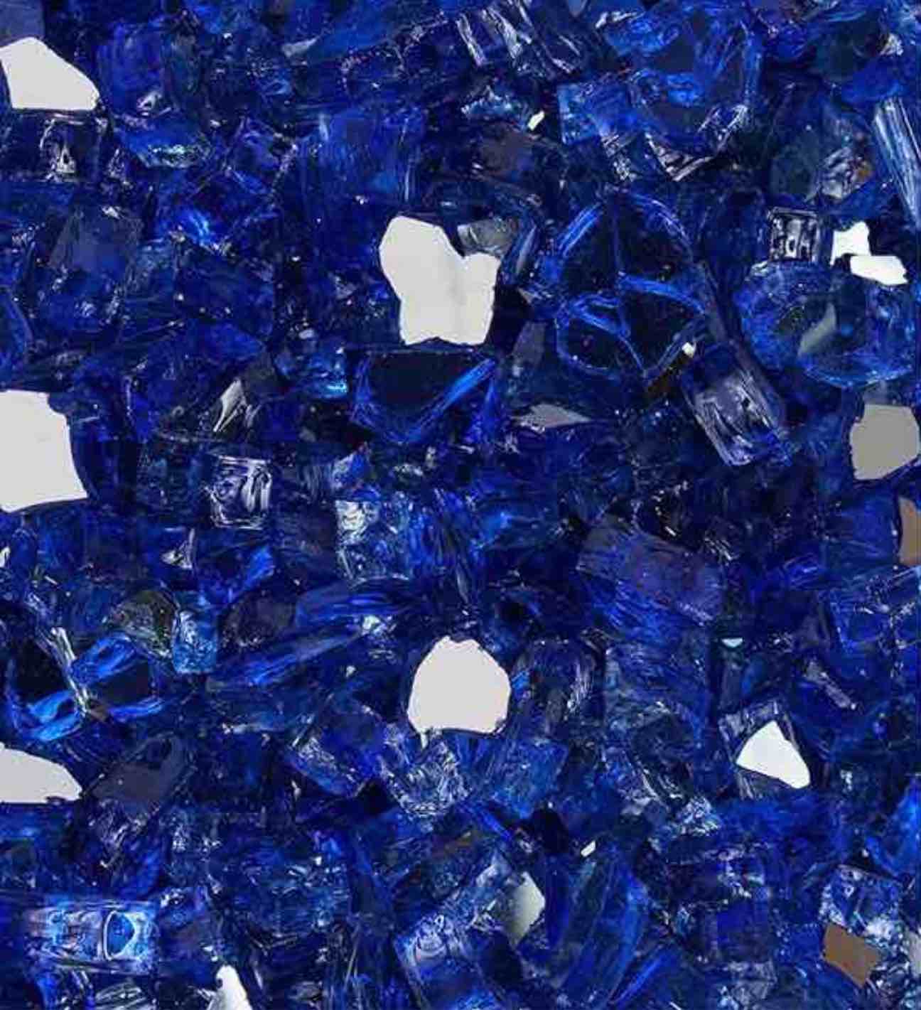 25lb Bag of Diamond Blue Reflective Diamond Fire Pit Glass