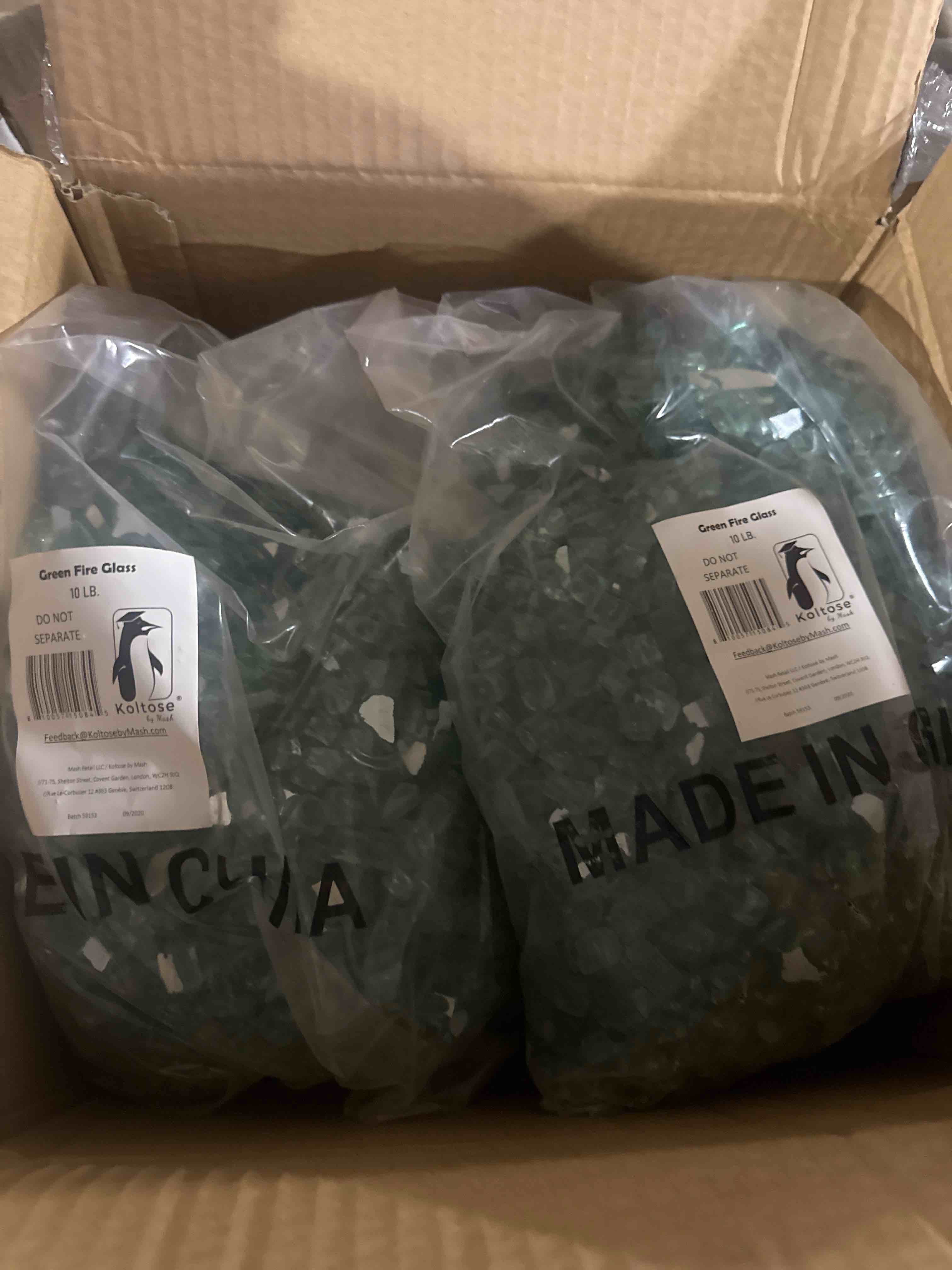 Condition photo showing New/Like New for koltose by mash green fire glass 10lb bag