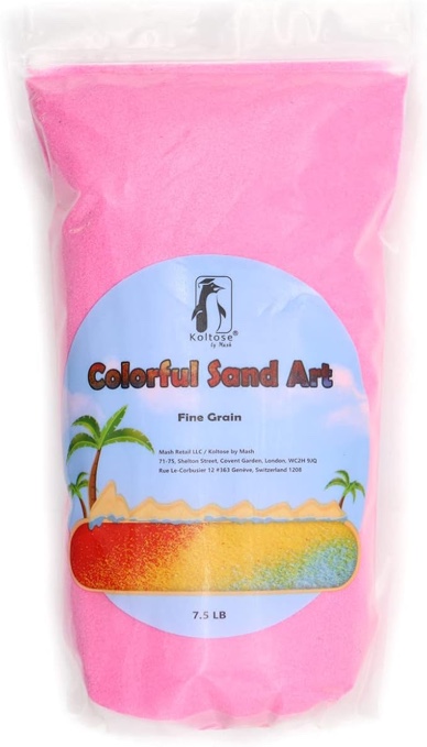 Hot Pink Sand Art Sand, 7.5 Pounds