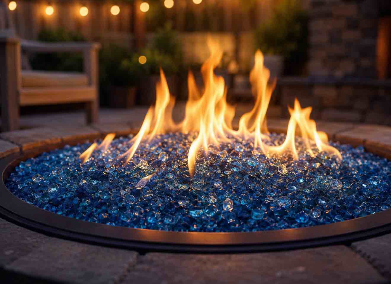 Koltose Pacific Blue Fire Glass 25lb Bag 
