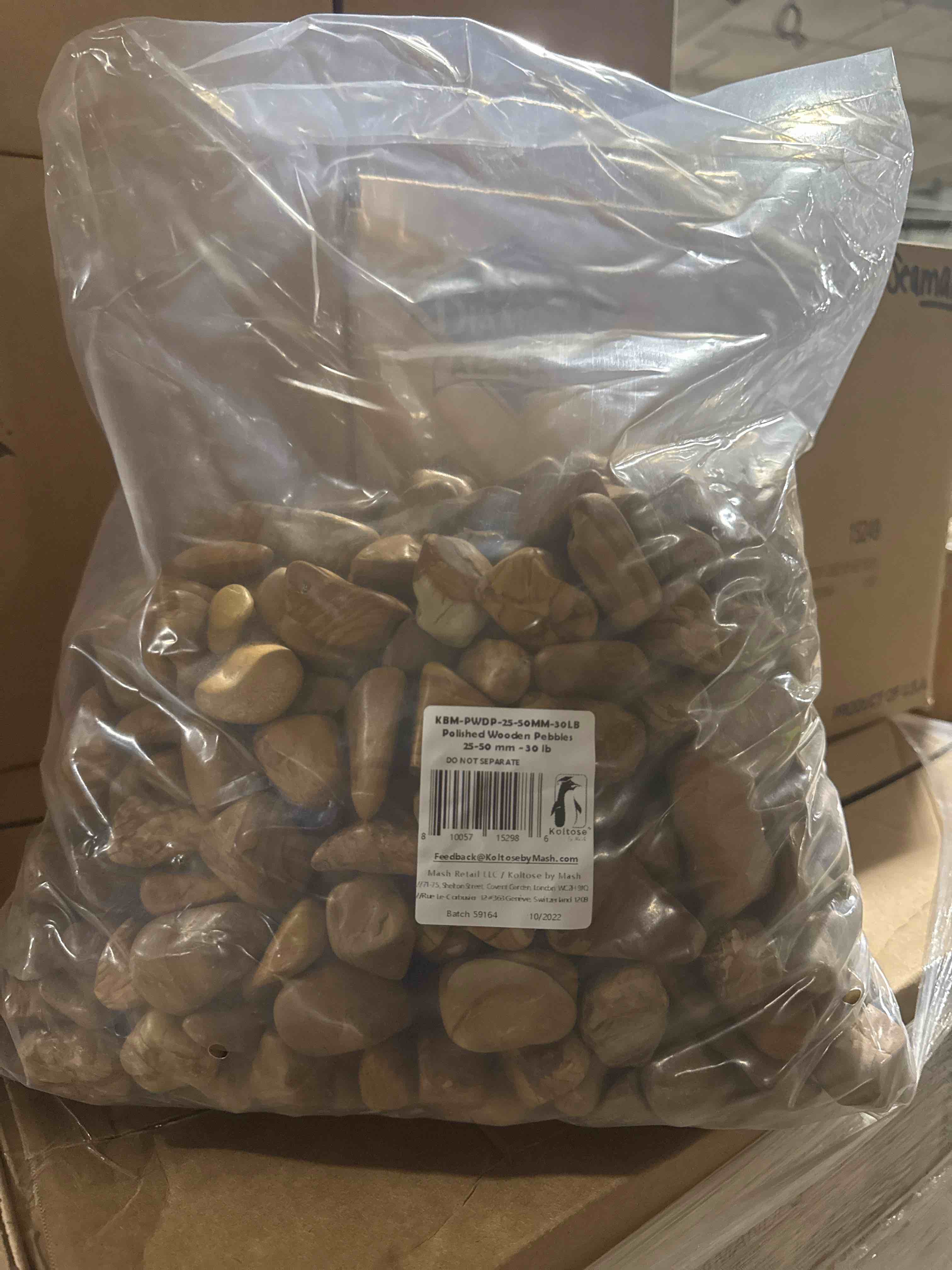 Condition photo showing New/Like New for koltose by mash polished wooden pebbles 25-50mm 30lb