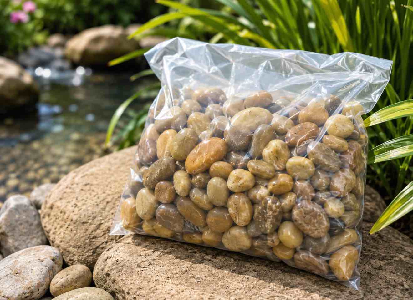 polished yellow pebbles 30lb 