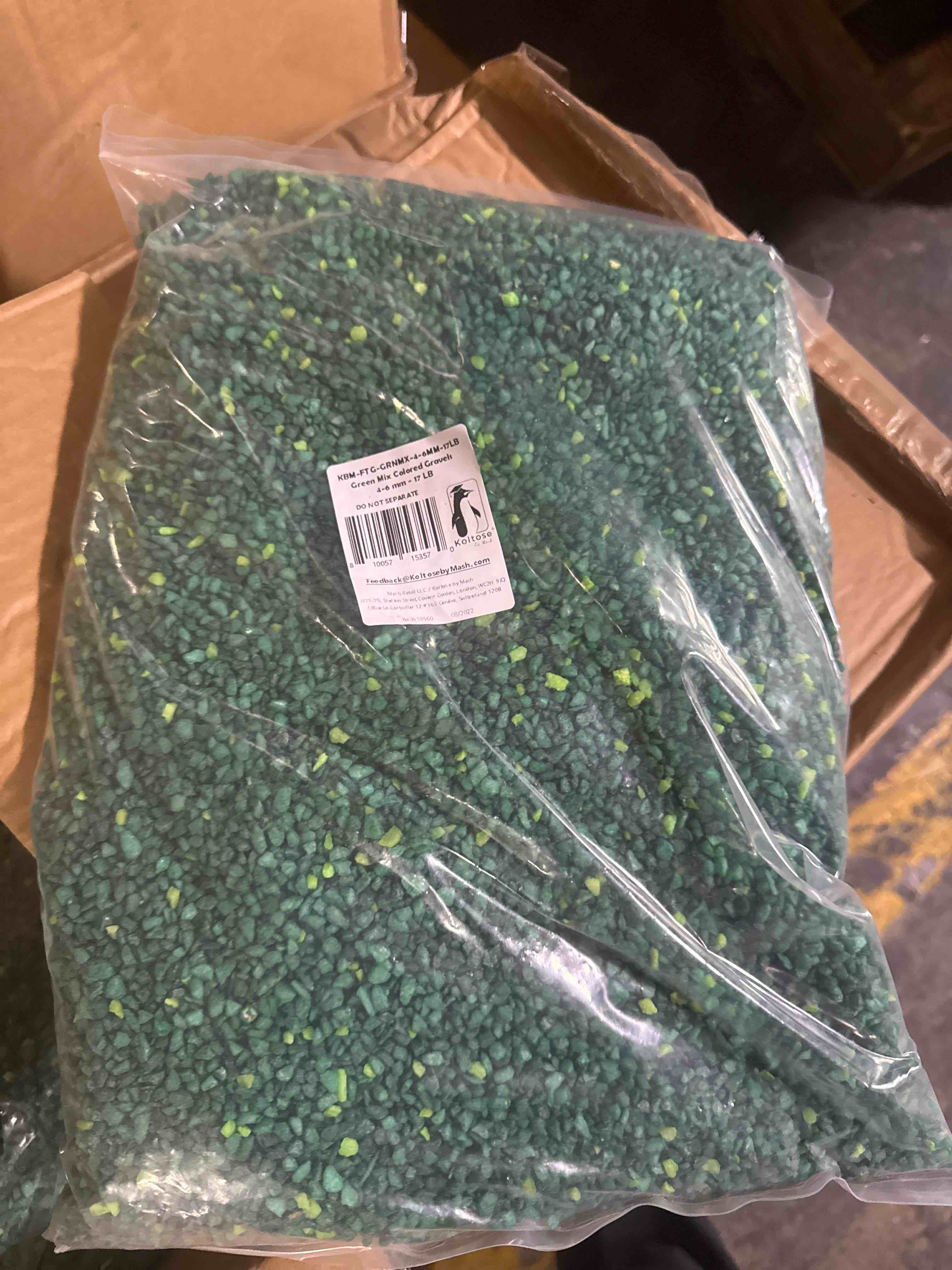 Condition photo showing New/Like New for koltose by mash green mix colored gravel 17lb   