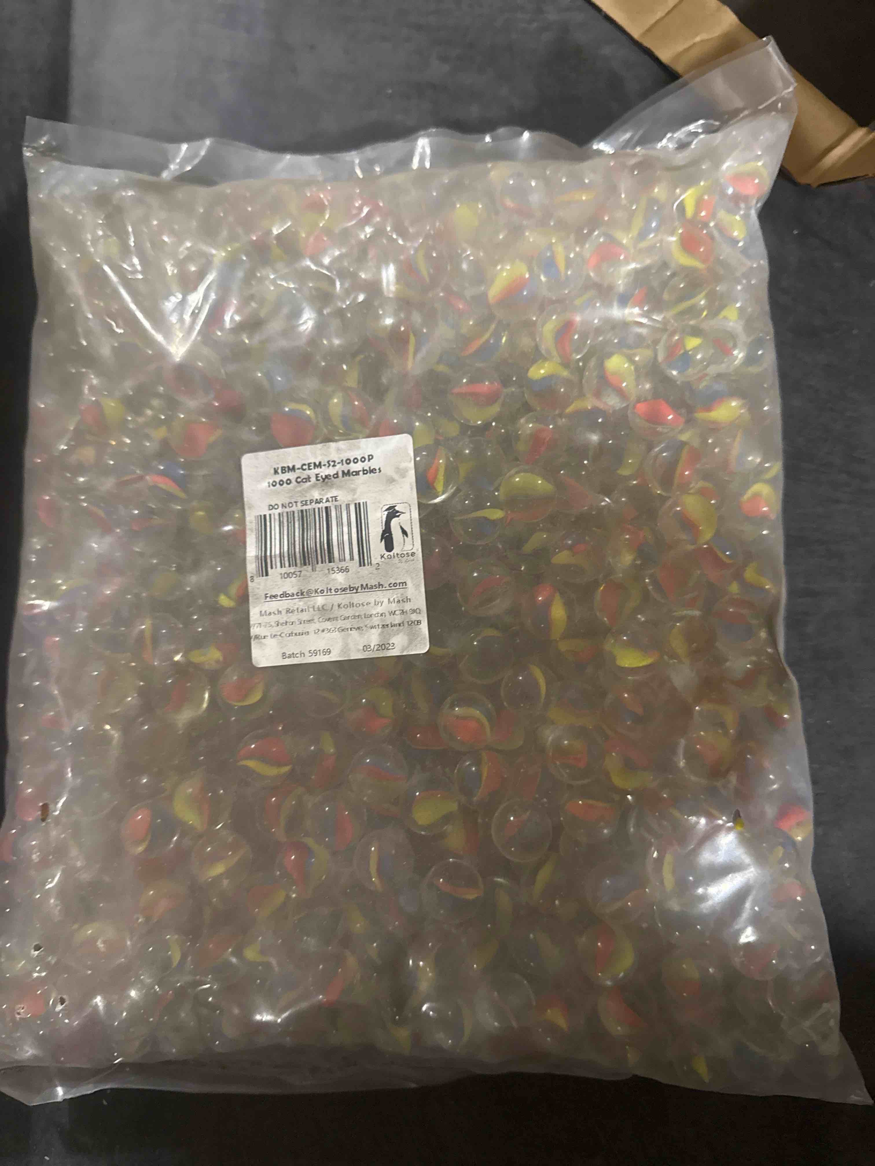 Condition photo showing New/Like New for koltose by mash 1000 count cat eyed marbles 