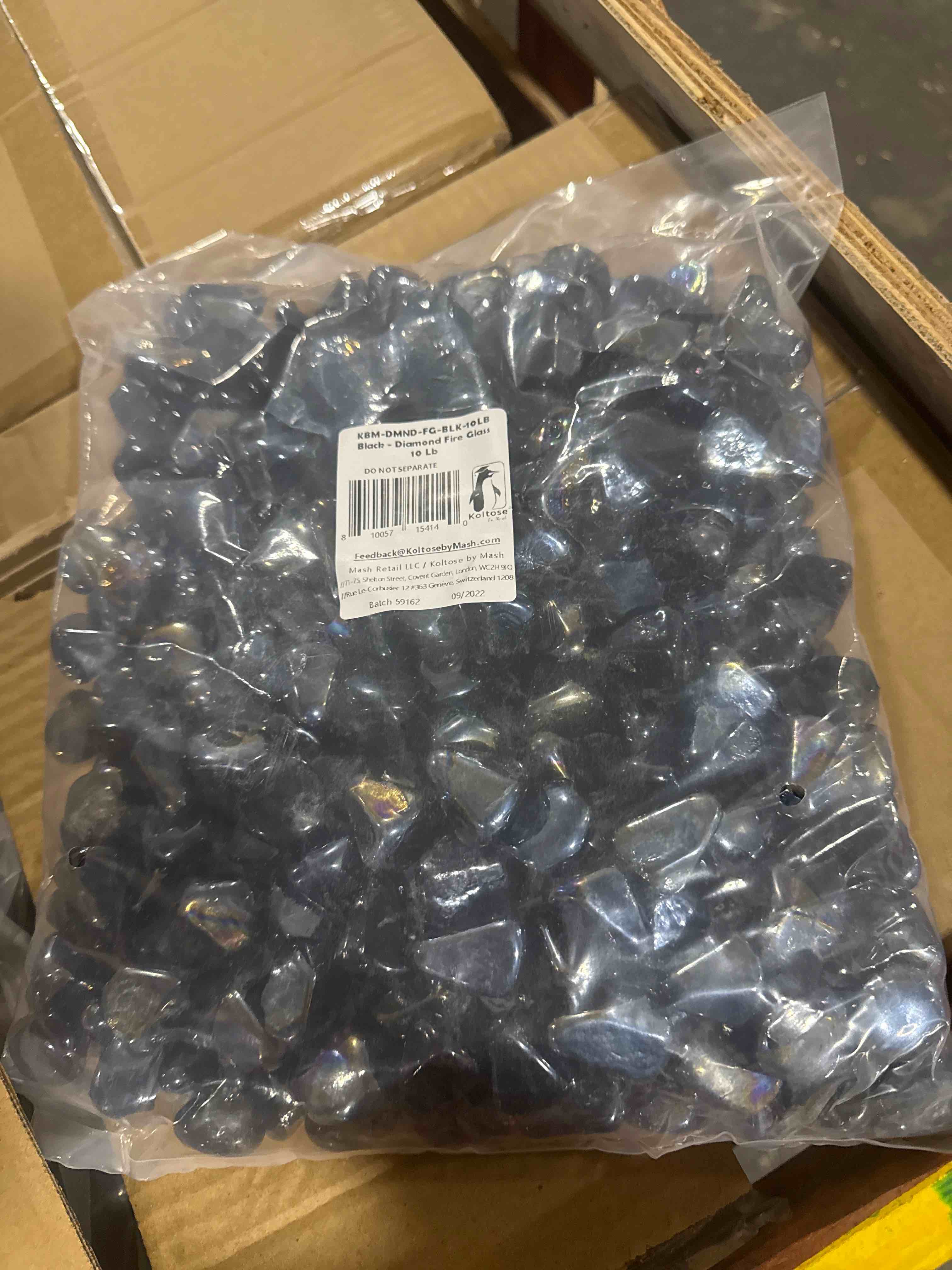 Condition photo showing New/Like New for koltose by mash black diamond fire glass 10 lb 