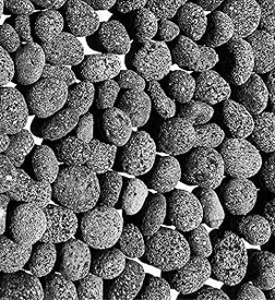 Koltose By Mash 12lb Bag of Rough Black Lava Rocks 25-50mm for Indoor & Outdoor Fireplaces, Natural Gas, Propane, Wood, Electrical Firepits Grills, 100% Volcanic Rock