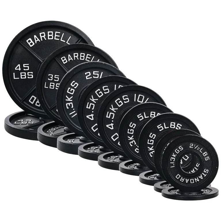 BalanceFrom Cast Iron Olympic 2-Inch Plate Weight Plate for Strength Training, Weightlifting and Crossfit, Multiple Packages