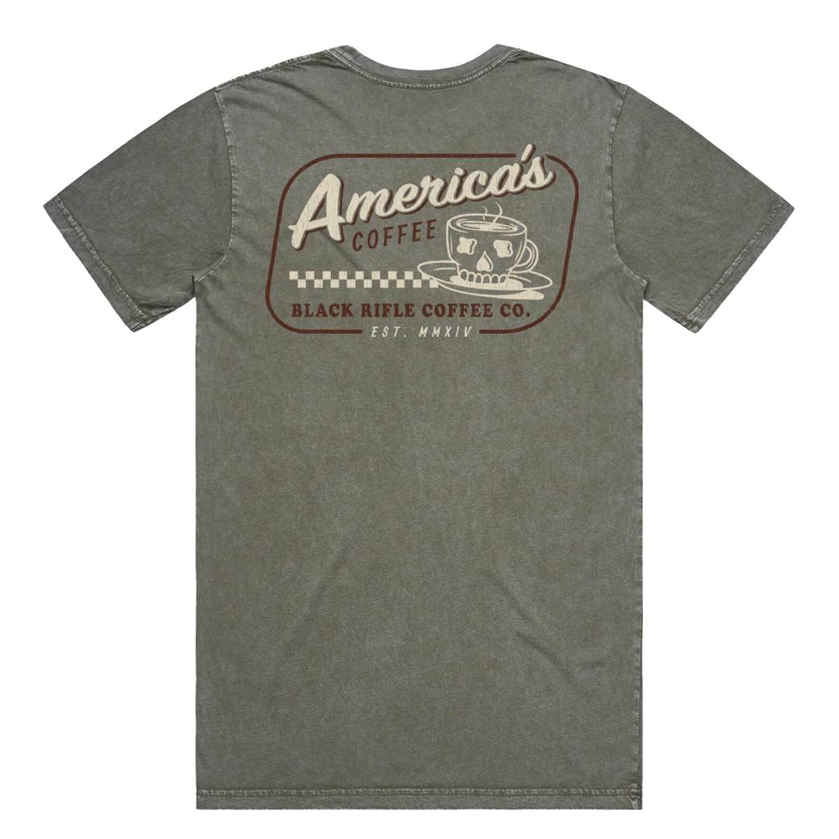 Condition photo showing Brand New for xl black rifle diner wash t-shirt, stone moss