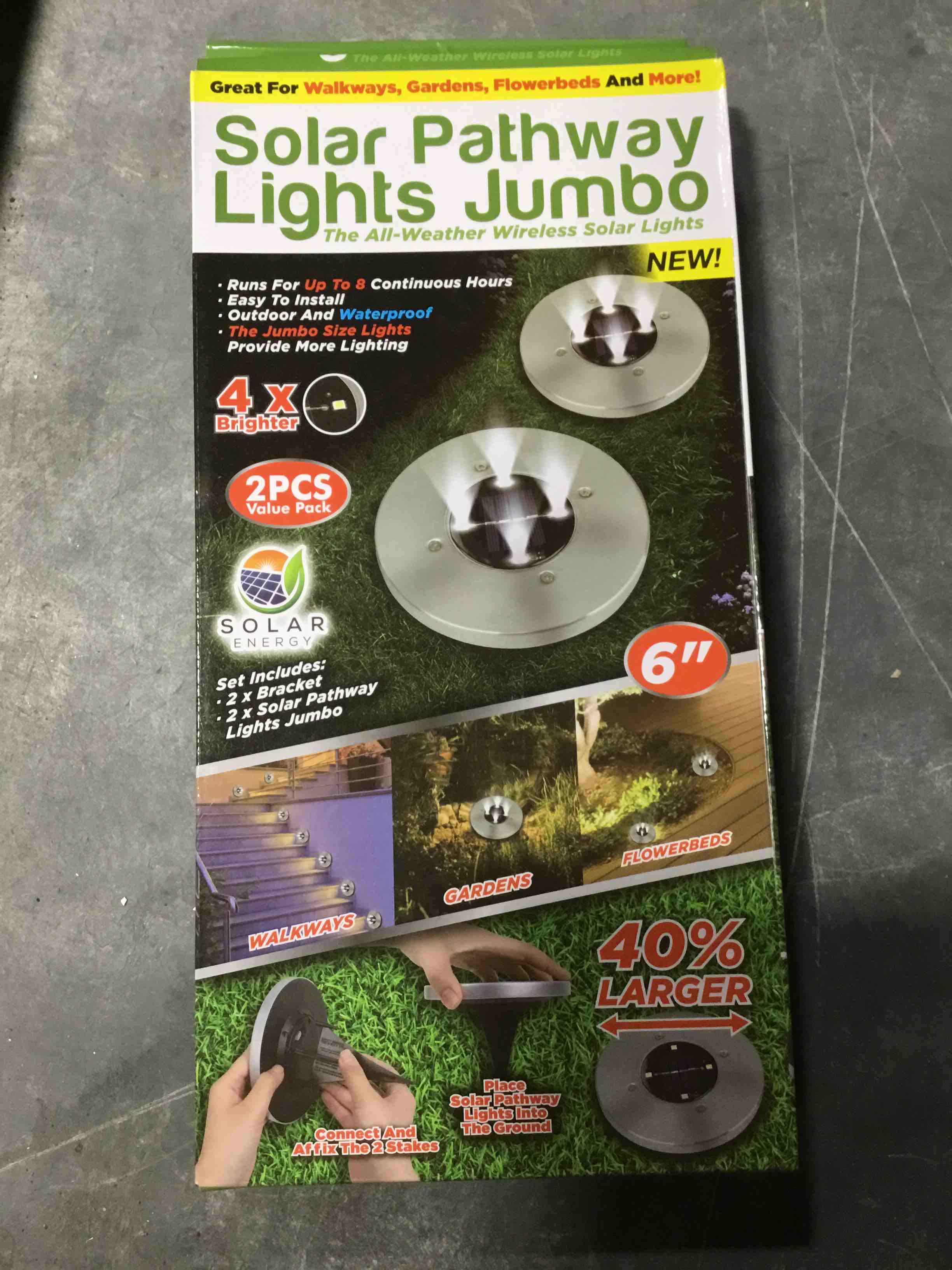 Tekno 6-Inch Solar Pathway Lights, 2pc