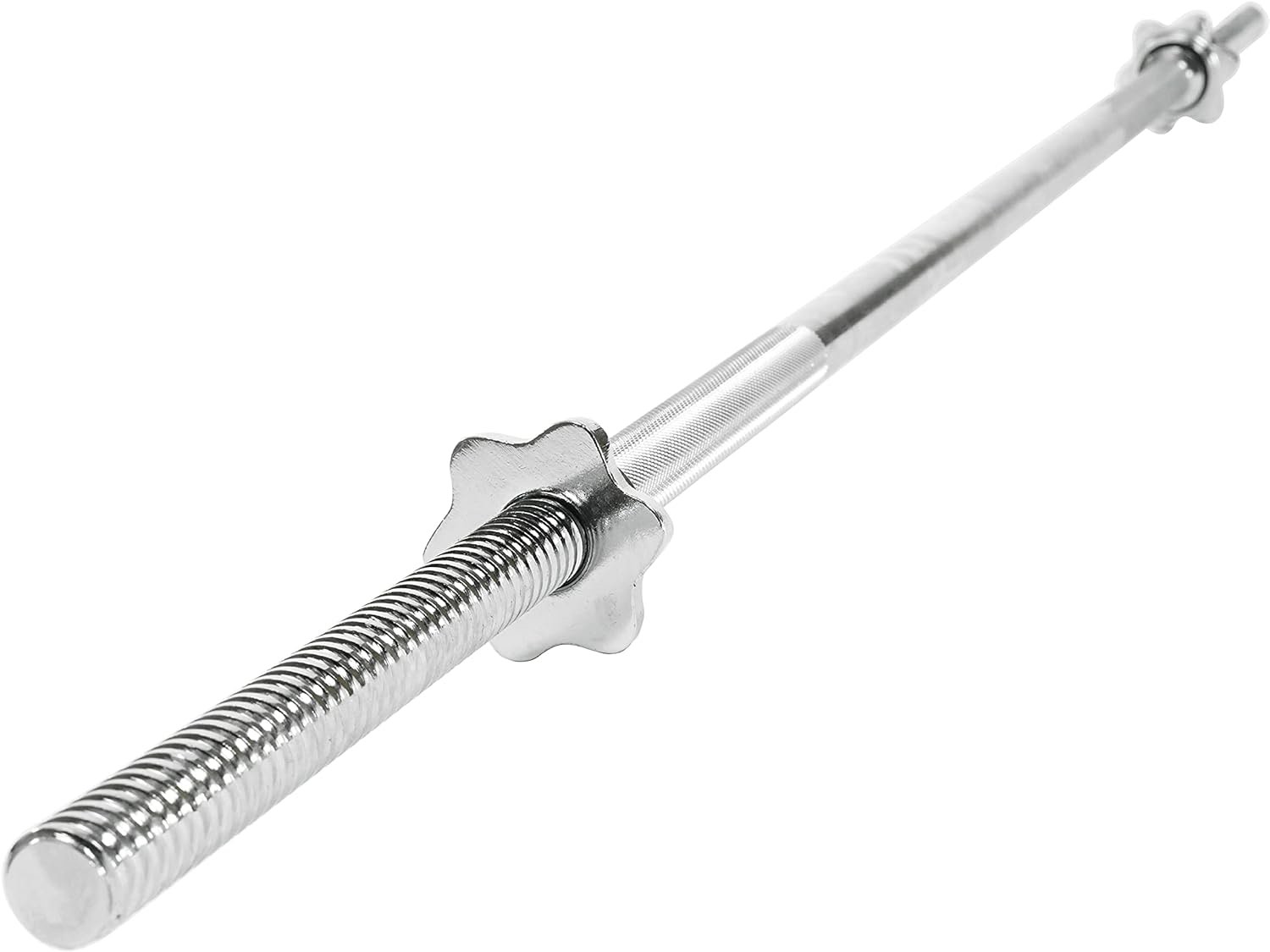 Sunny Health & Fitness Threaded Solid 60  Chrome Exercise Barbell Bar w/ 1  Barbell Diameter  Olympic Weight Lifting Bar  STBB-60