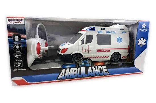 Liberty Imports Large Rc Remote Control Rescue Ambulance Toy Emergency Vehicle W
