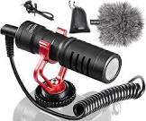 Movo VXR10 Universal Shotgun Mic for Camera - Camera Microphone for DSLR, iPhone and Android Smartphones - Compatible with Canon EOS, Nikon, and Sony Cameras - with Shock Mount, Deadcat Windscreen