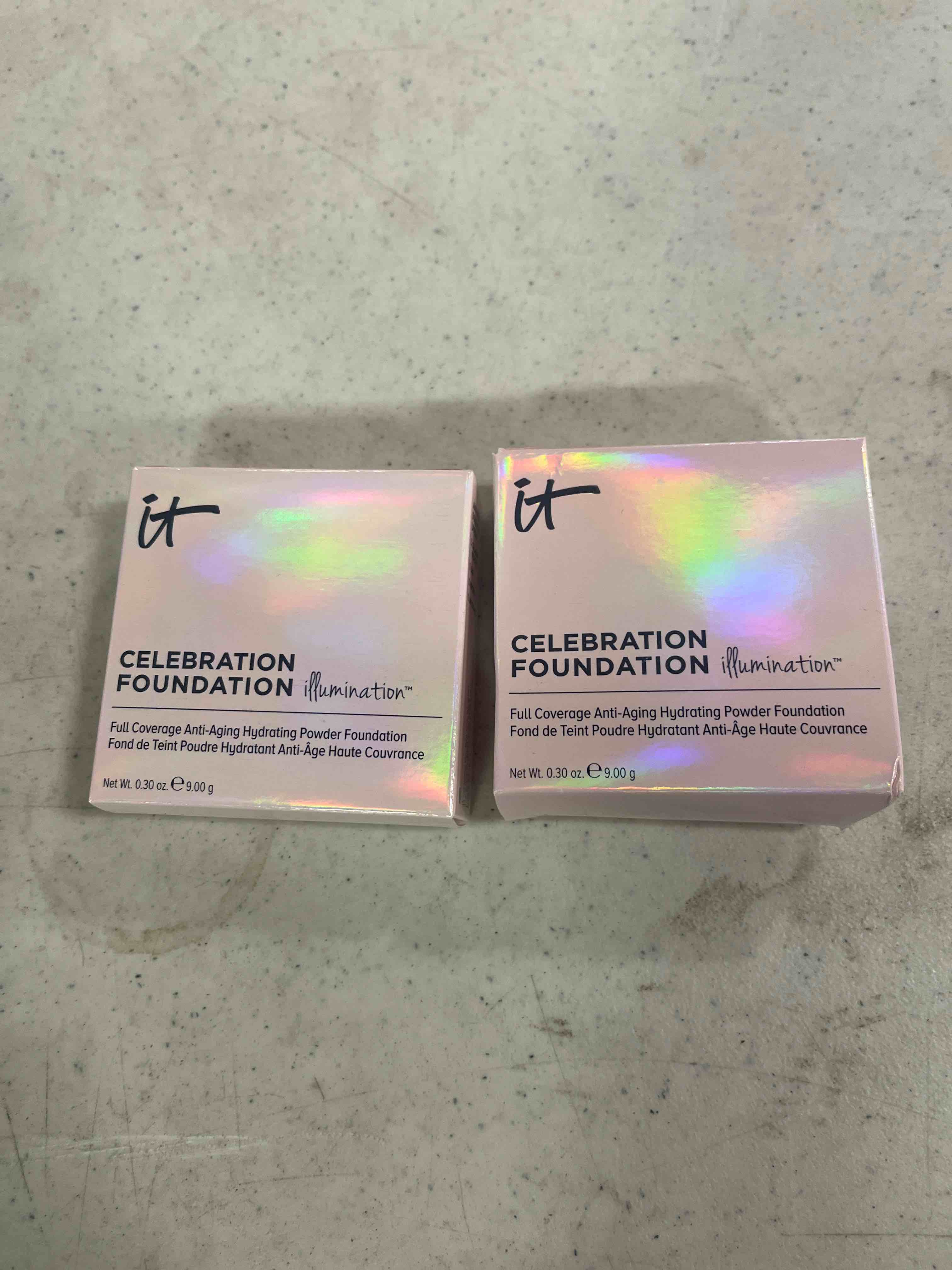 Condition photo showing New/Like New for IT Cosmetics Celebration Foundation Illumination - Full-Coverage, Anti-Aging Powder Foundation - Blurs Pores, Wrinkles & Imperfections - 0.3 oz