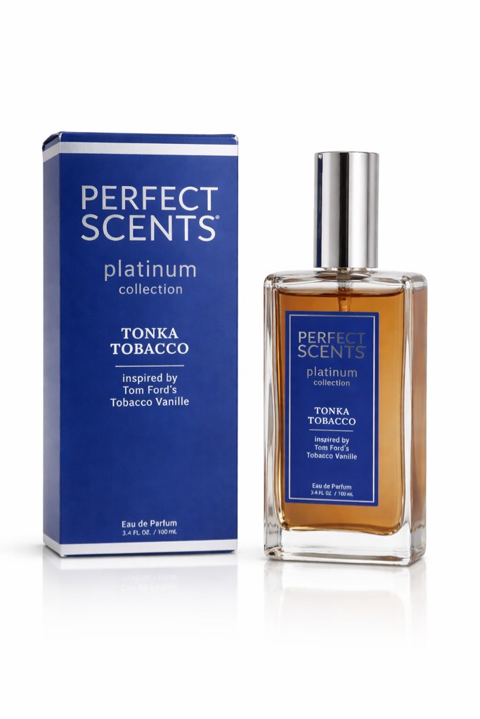 Perfect Scents Fragrances | Inspired by Tom Ford’s Tobacco Vanille | Platinum Collection | Tonka Tobacco | Unisex Eau de Parfum | Paraben & Phthalate Free | Never Tested on Animals | 3.4 Fl Oz