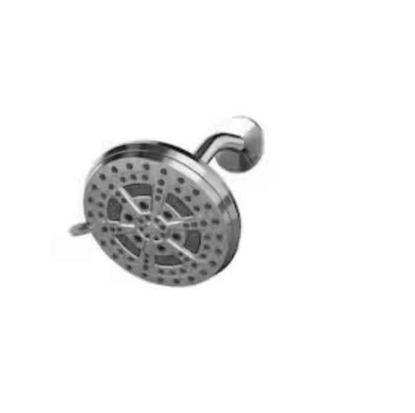 6-Spray Patterns with 1.8 GPM 6.65 in. Wall Mount Fixed Shower Head in Chrome
