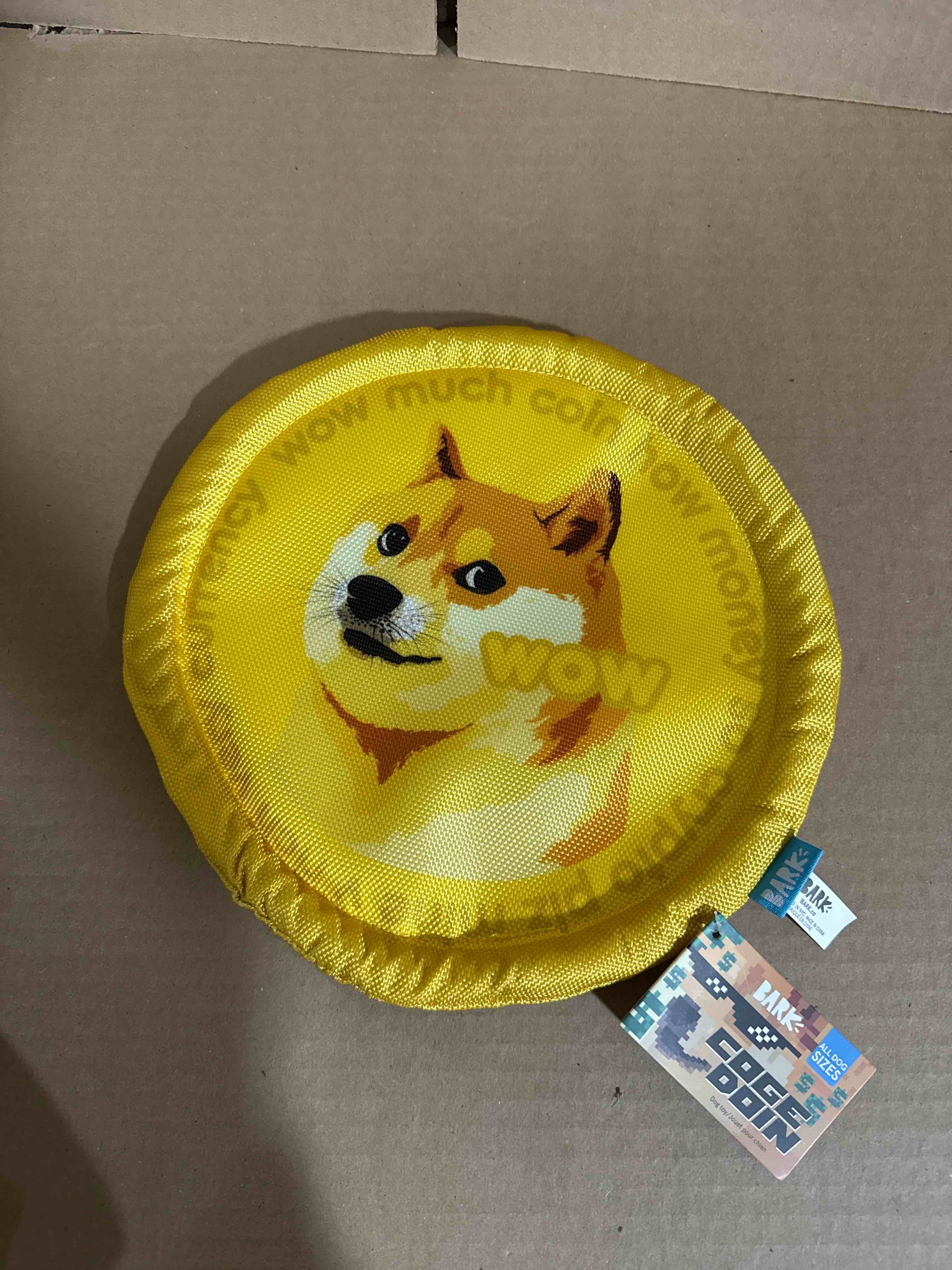 coge doin dog toy frisbee