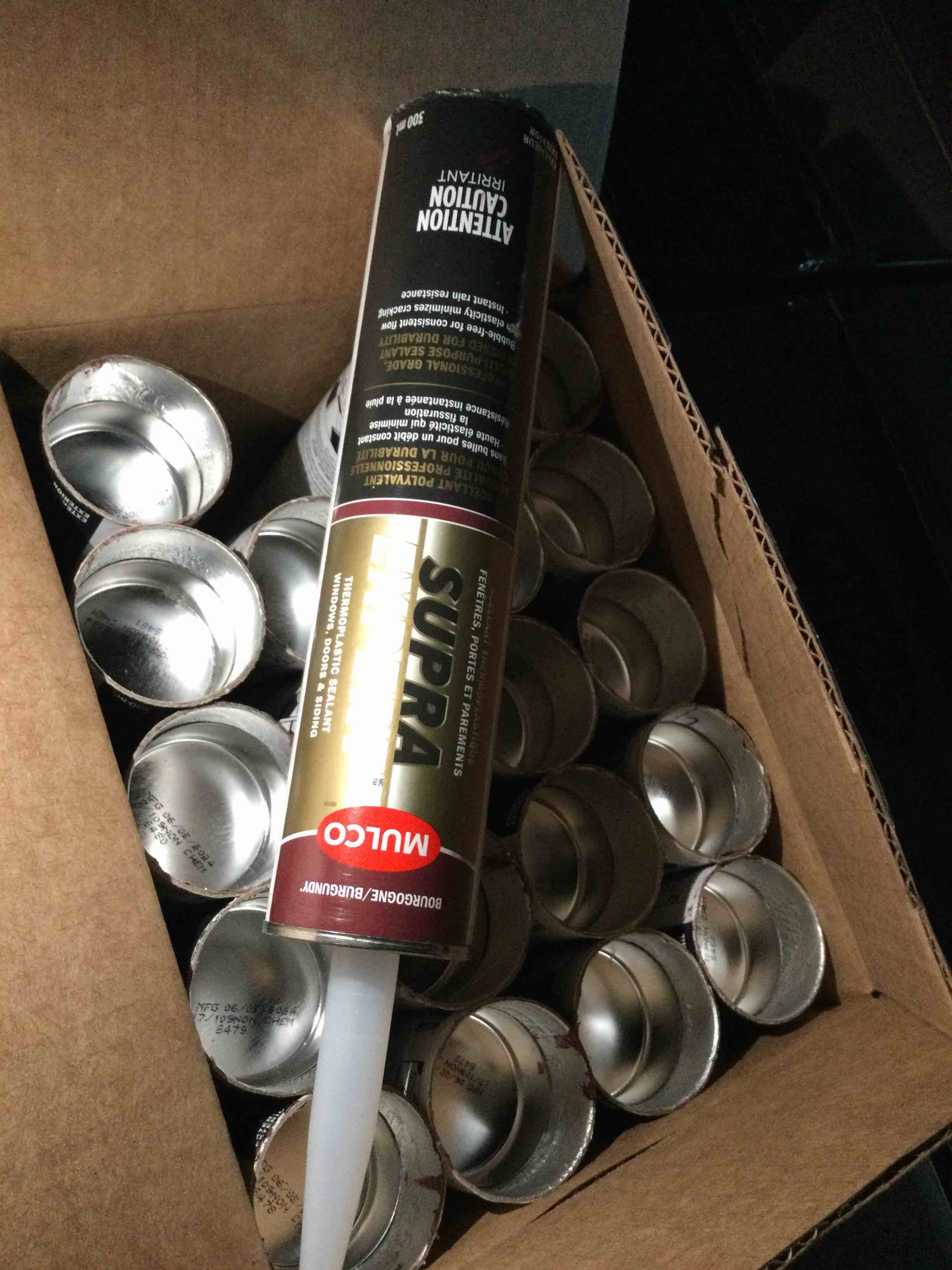 case of 20 mulco 20x300ml thermal plastic sealant-burgundy