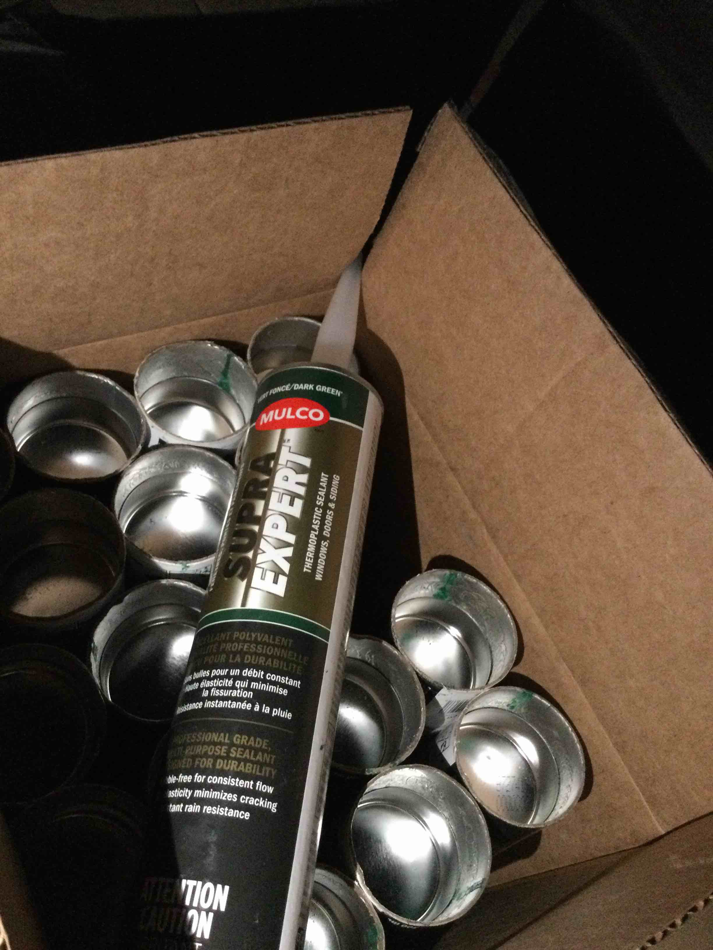 case of 20 mulco 20x300ml supra expert thermal plastic sealant-dark green