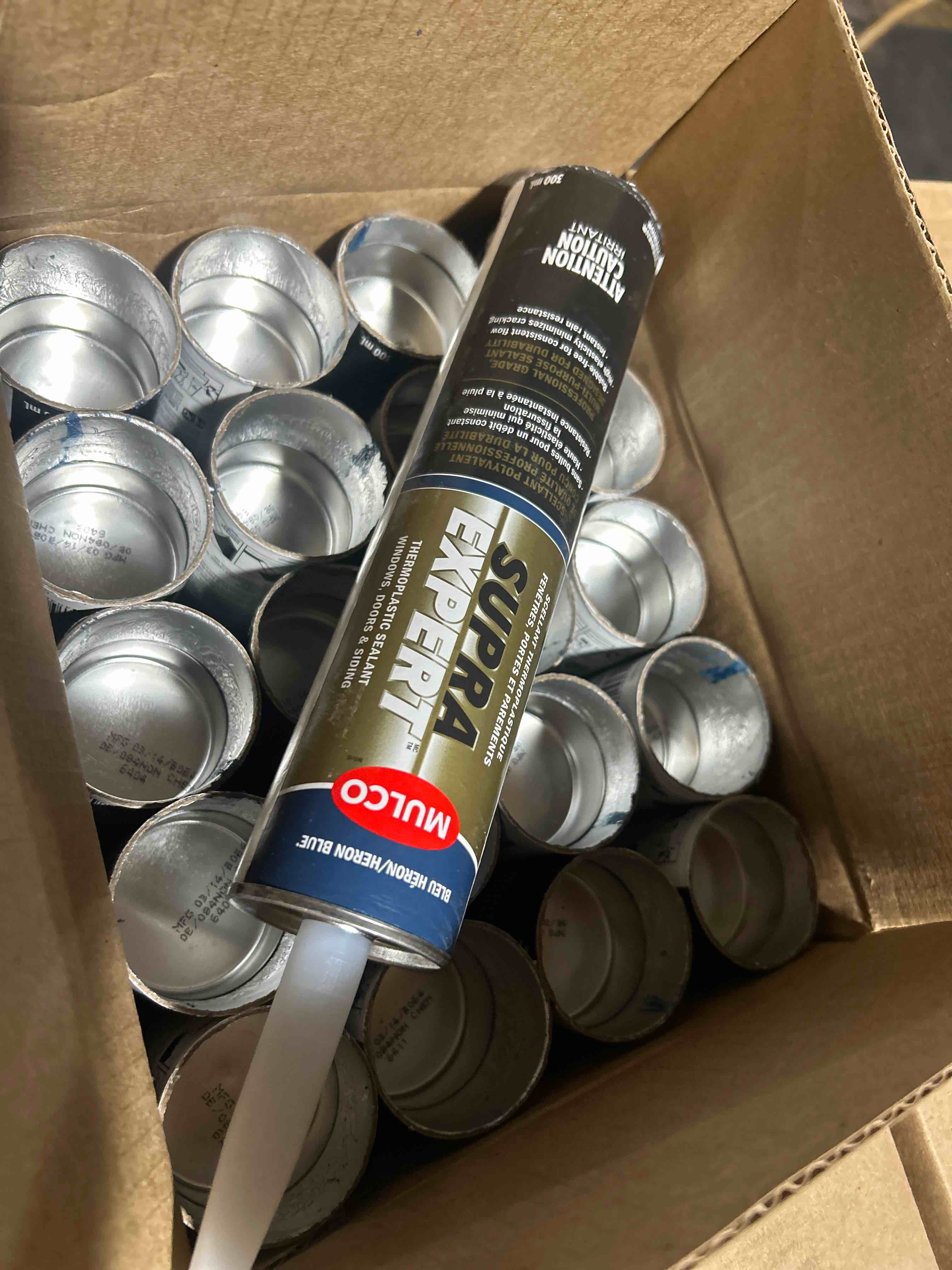 case of 20 Mulco 20x300ml Supra Expert Thermal plastic sealant-heron blue