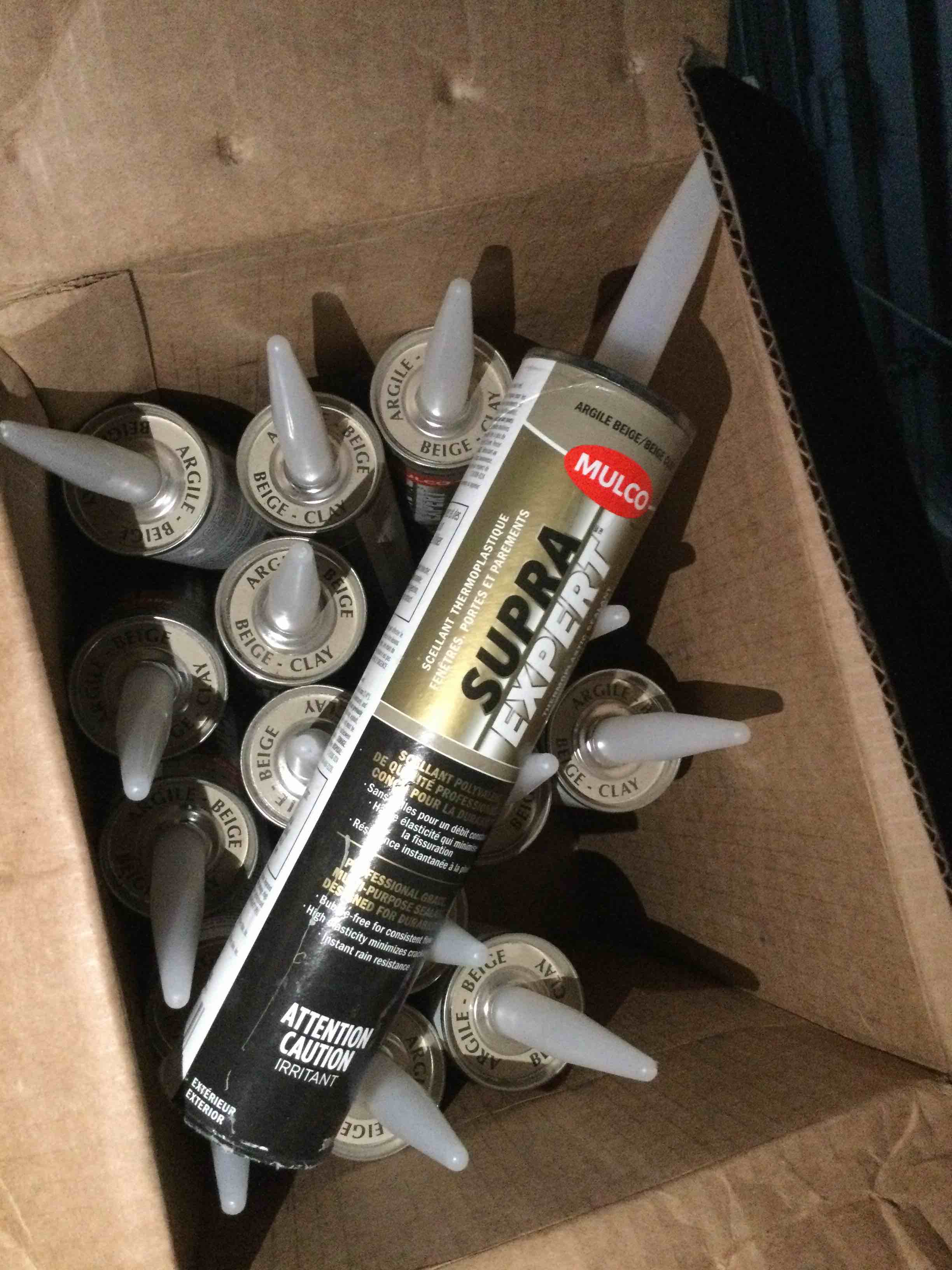 case of 20 20x300ml supra expert thermal plastic sealant-beige clay.