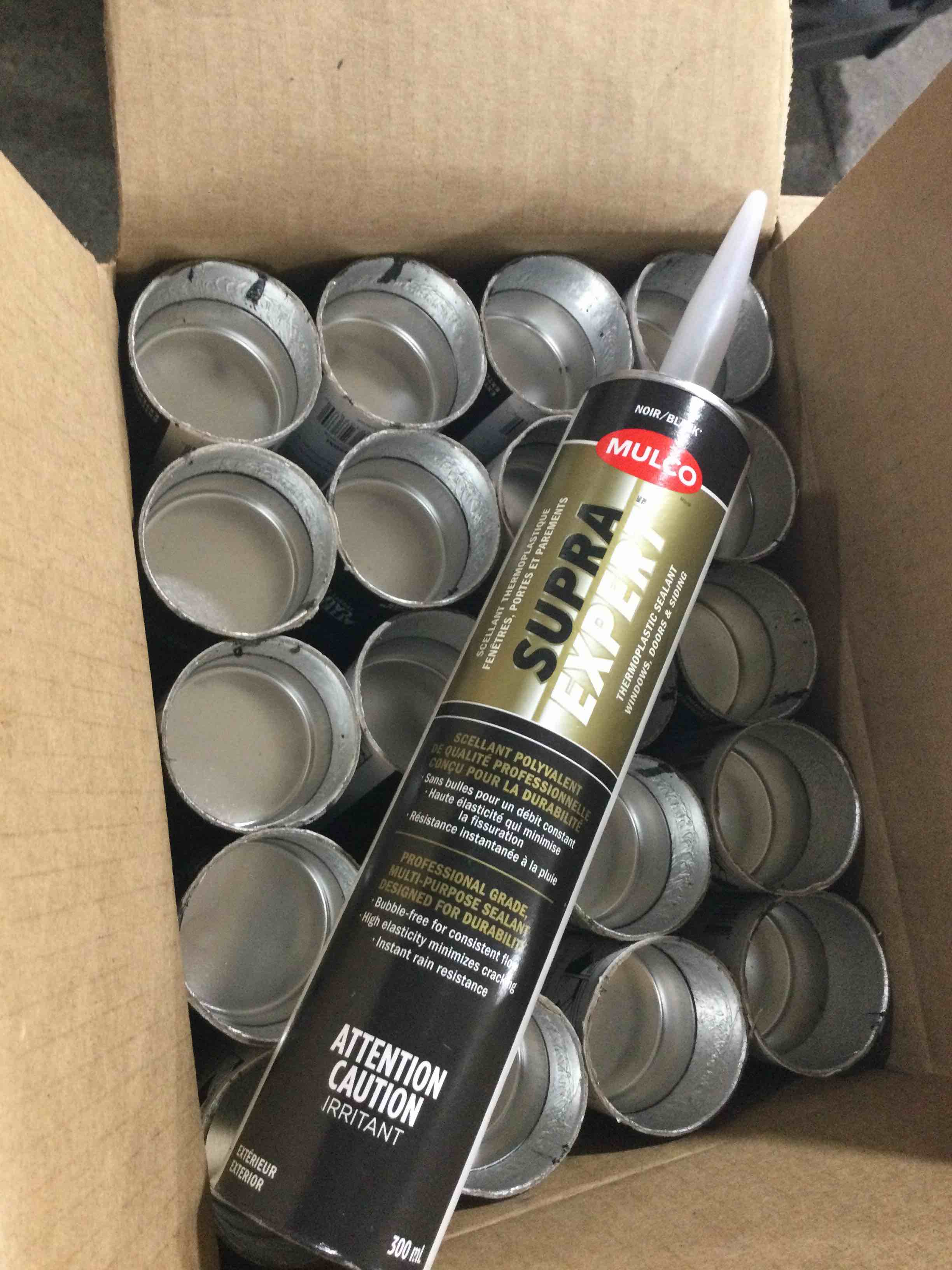 case of 20 Mulco 104950 20x300ml Supra Expert Thermal plastic sealant – Black