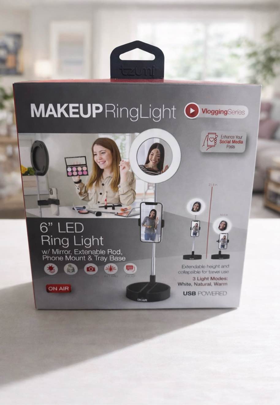 On Air Makeup LED Ring Light 6” 