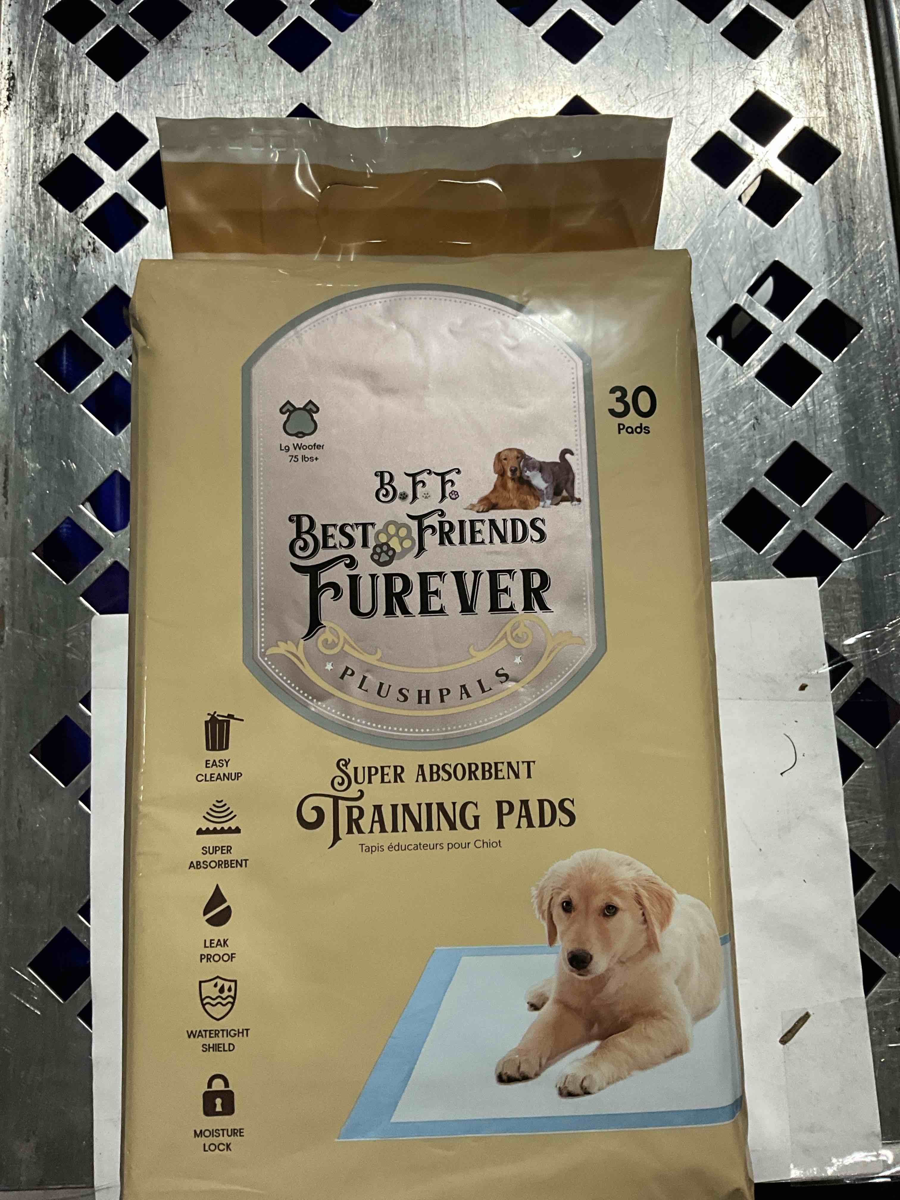 B.F.F. Best Friend Furever Super Absorbent Training Pads, Lg Woofer 75lbs+, 30counts 