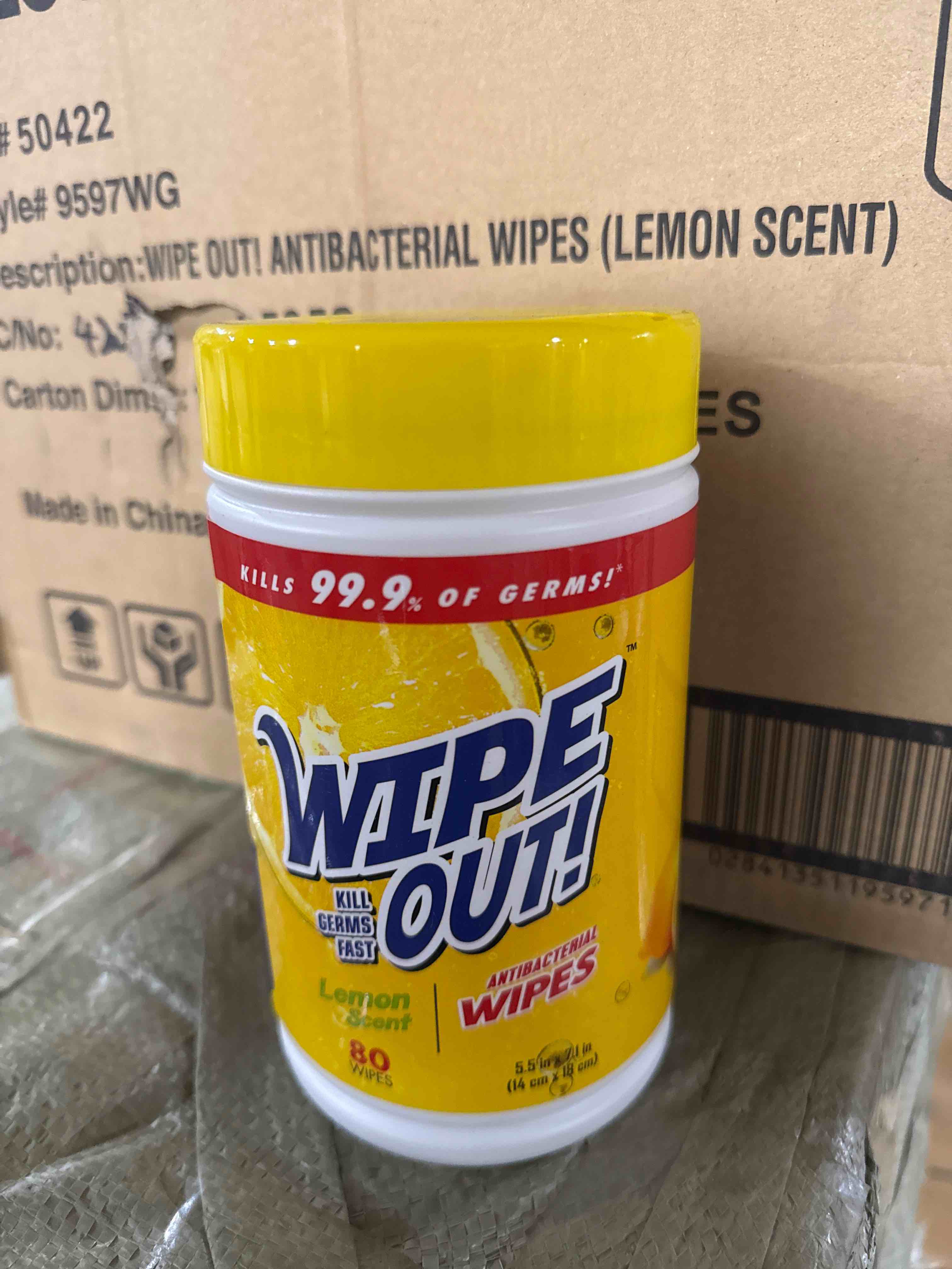 Condition photo showing Brand New for Wipe Out! Antibacterial Wipes