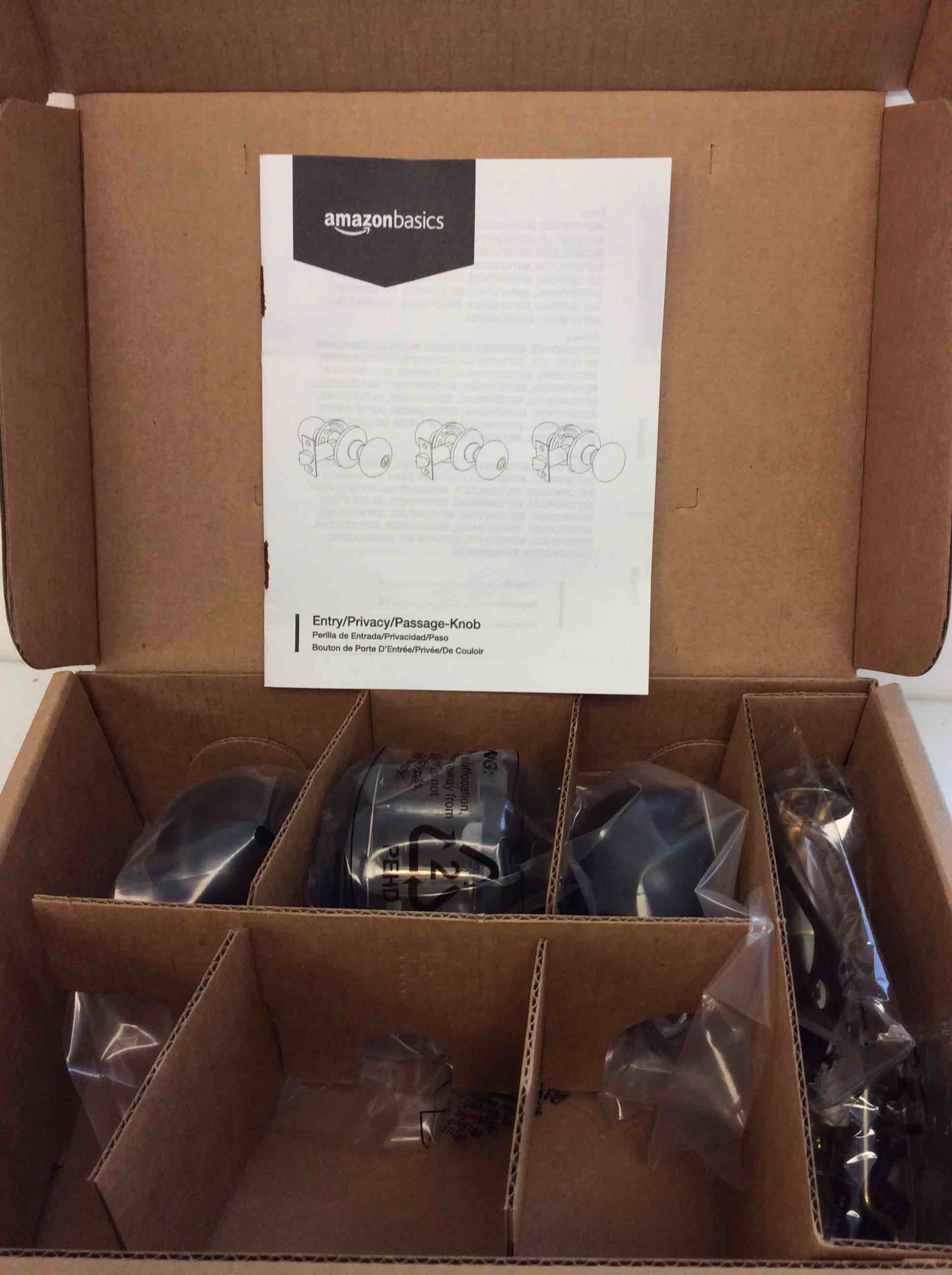 Condition photo showing New/Like New for amazon basics privacy coastal knob in matte black