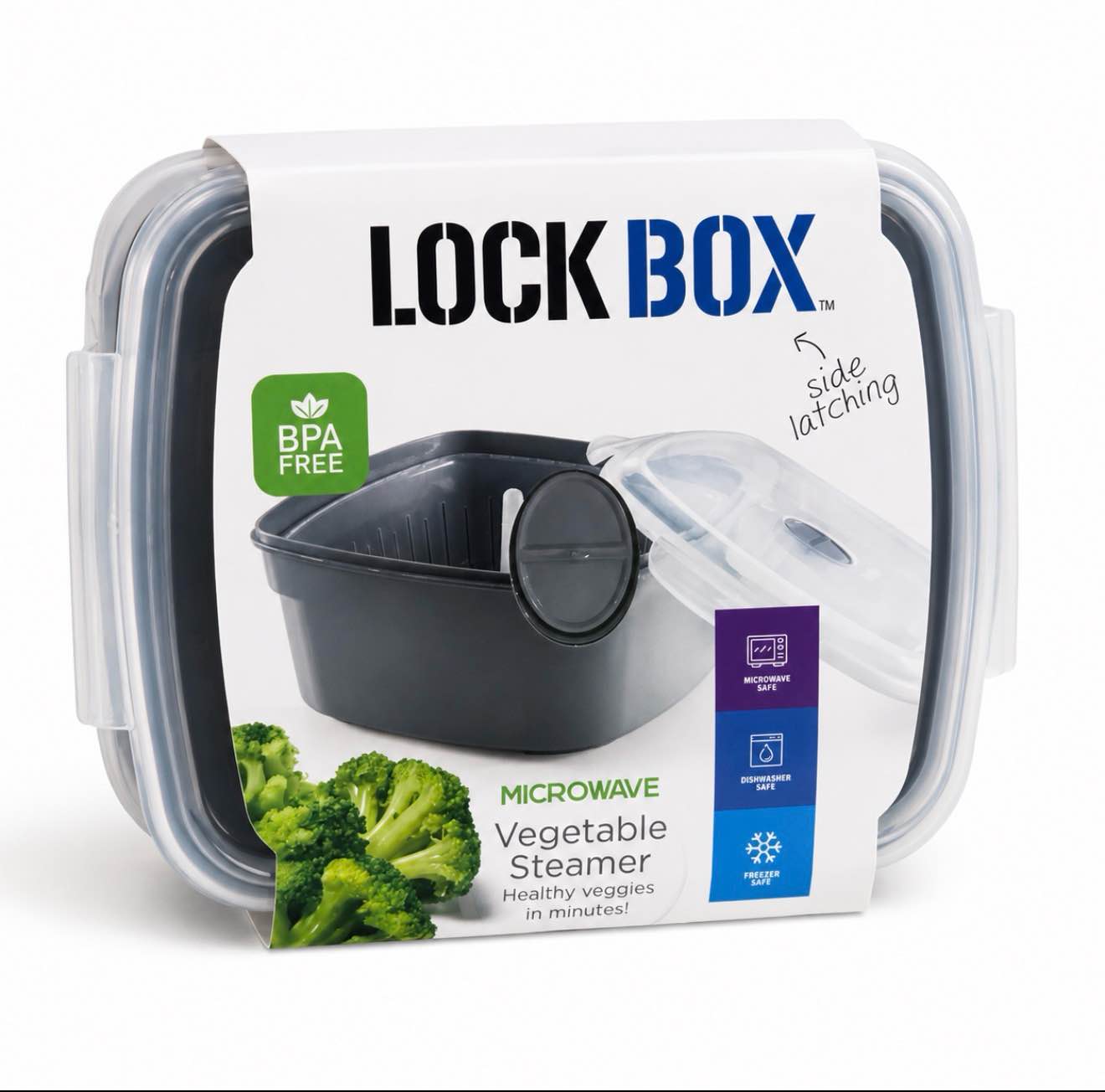Condition photo showing New/Like New for microwave vegetable steamer lock box