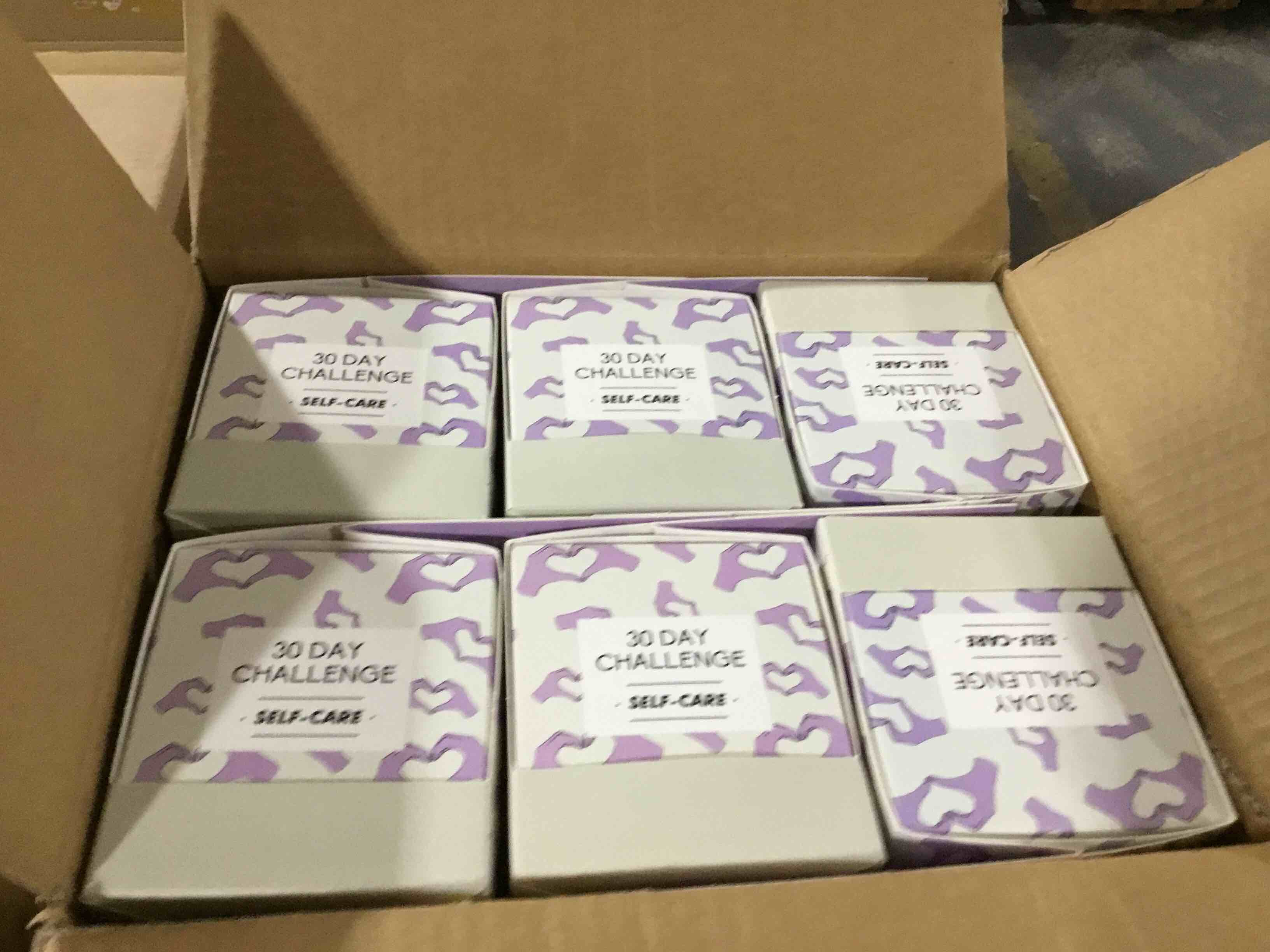 Case of 6 30 day challenge, self-care daily activities