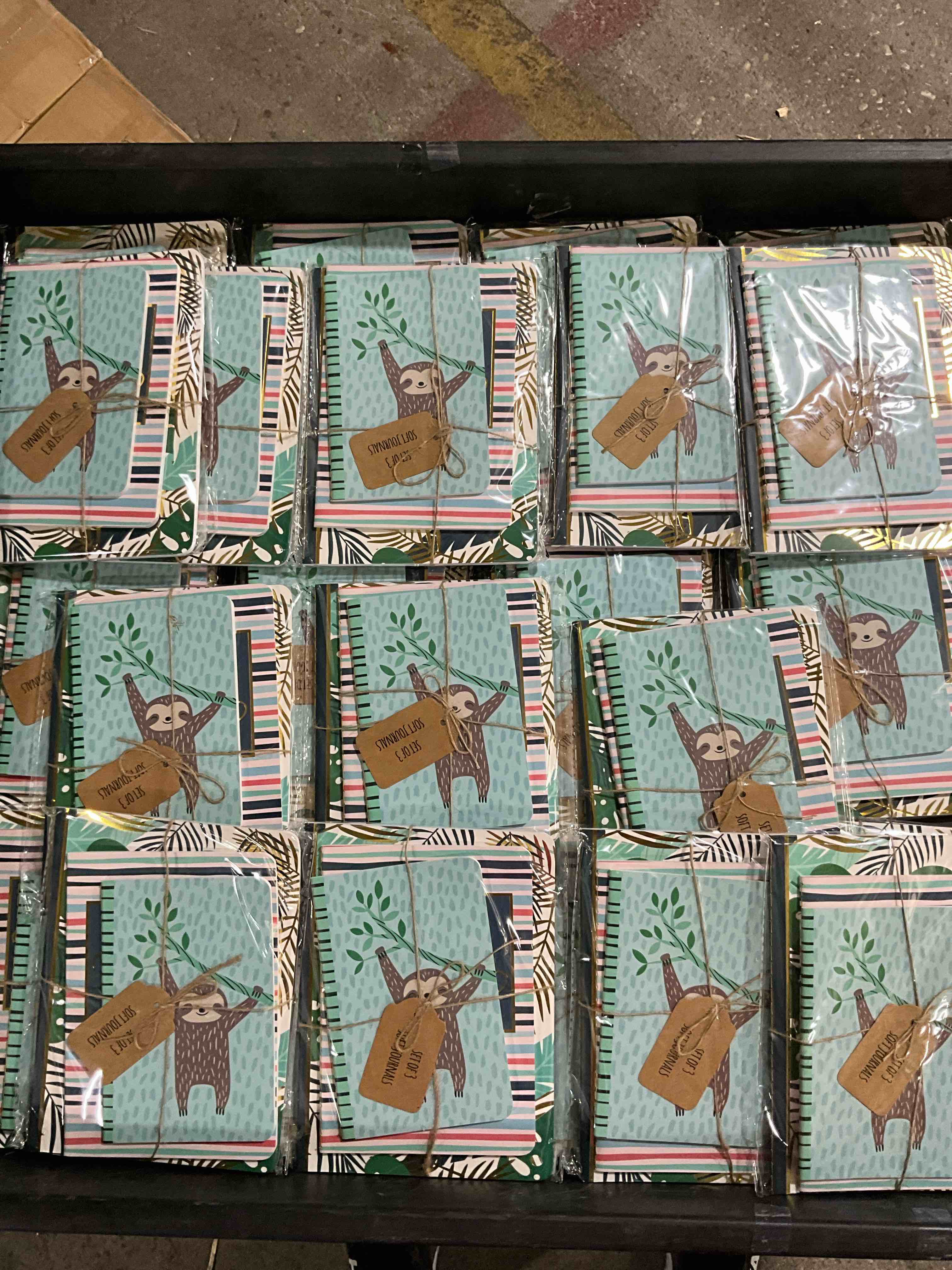 CASE OF 24 Journal Notebook  3 Pack Stitch Notebooks Lovely Monkey Pattern DIY Notepad Writing Stationery Writing Planner for Students Office School Girl Gifts  40+36+32 Sheets