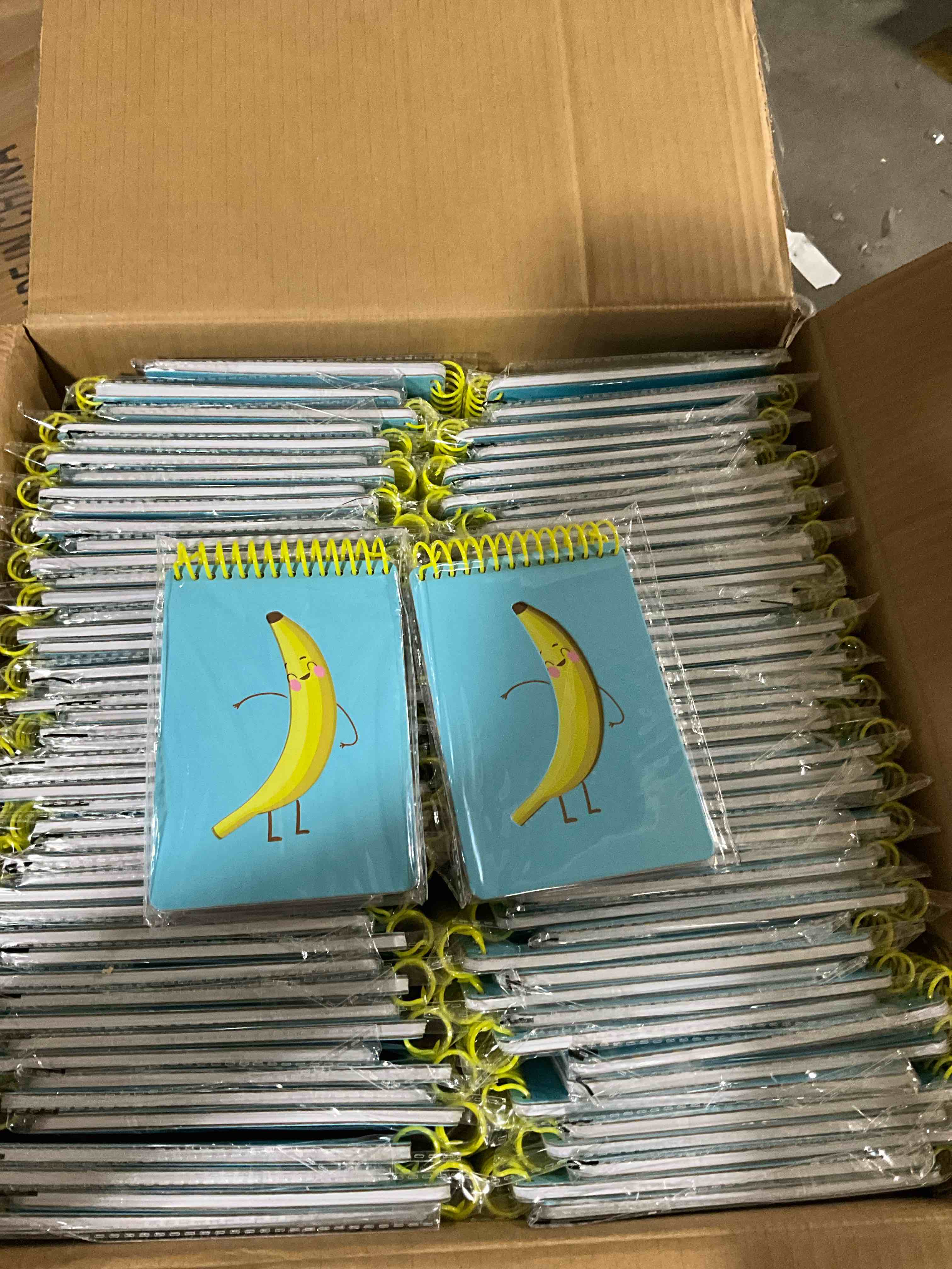CASE OF 96 Top Spiral Pocket Memo Journal Notebook  Diary Notebook Paper Notepad Writing Stationery Writing Subject Notebooks Planner for Students Office School Girl Gifts  40 Sheets 4 x 6  Lovely Banana