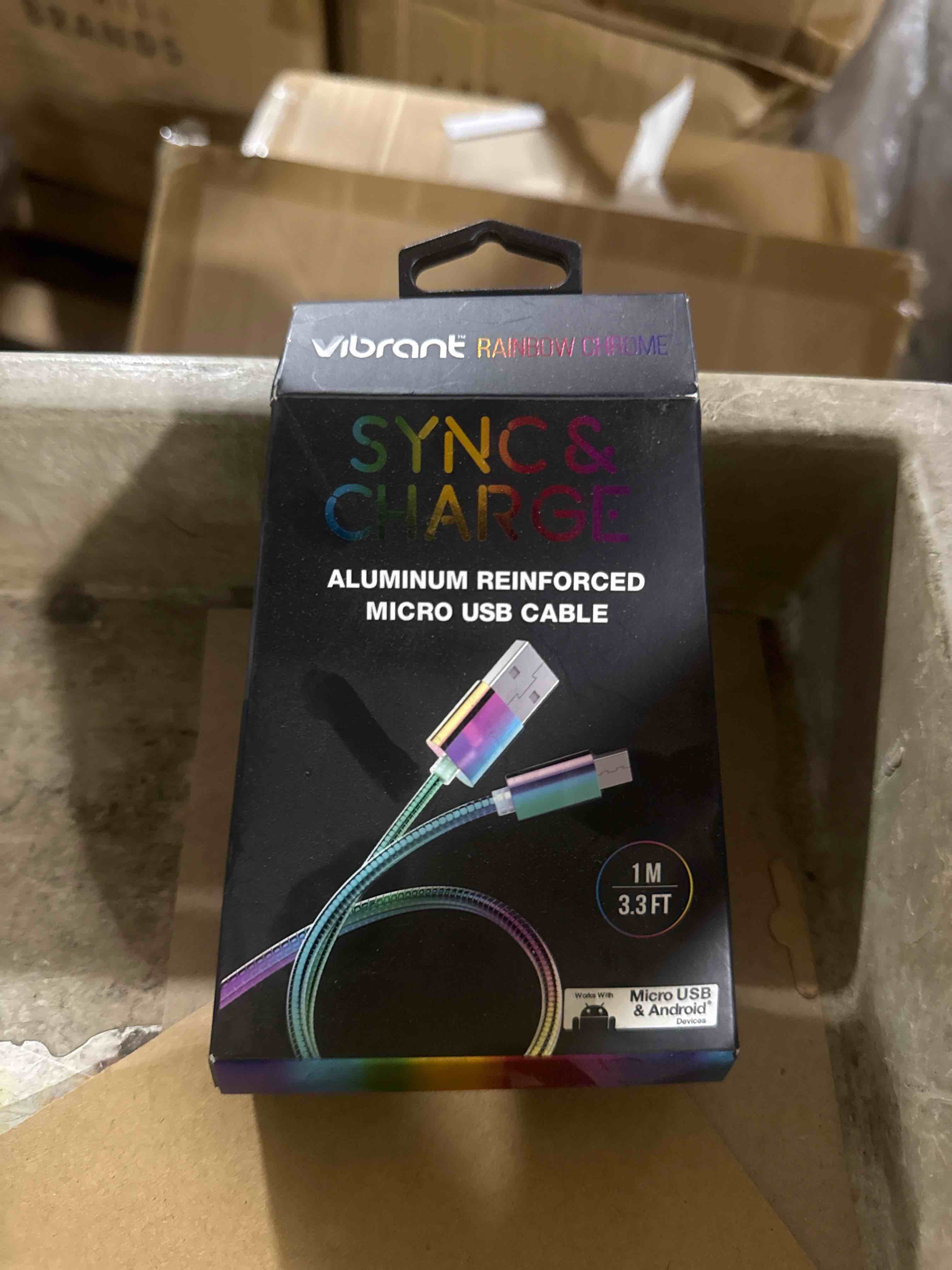 Condition photo showing New/Like New for vibrant r4 sync & charge aluminum reinforced micro usb cable