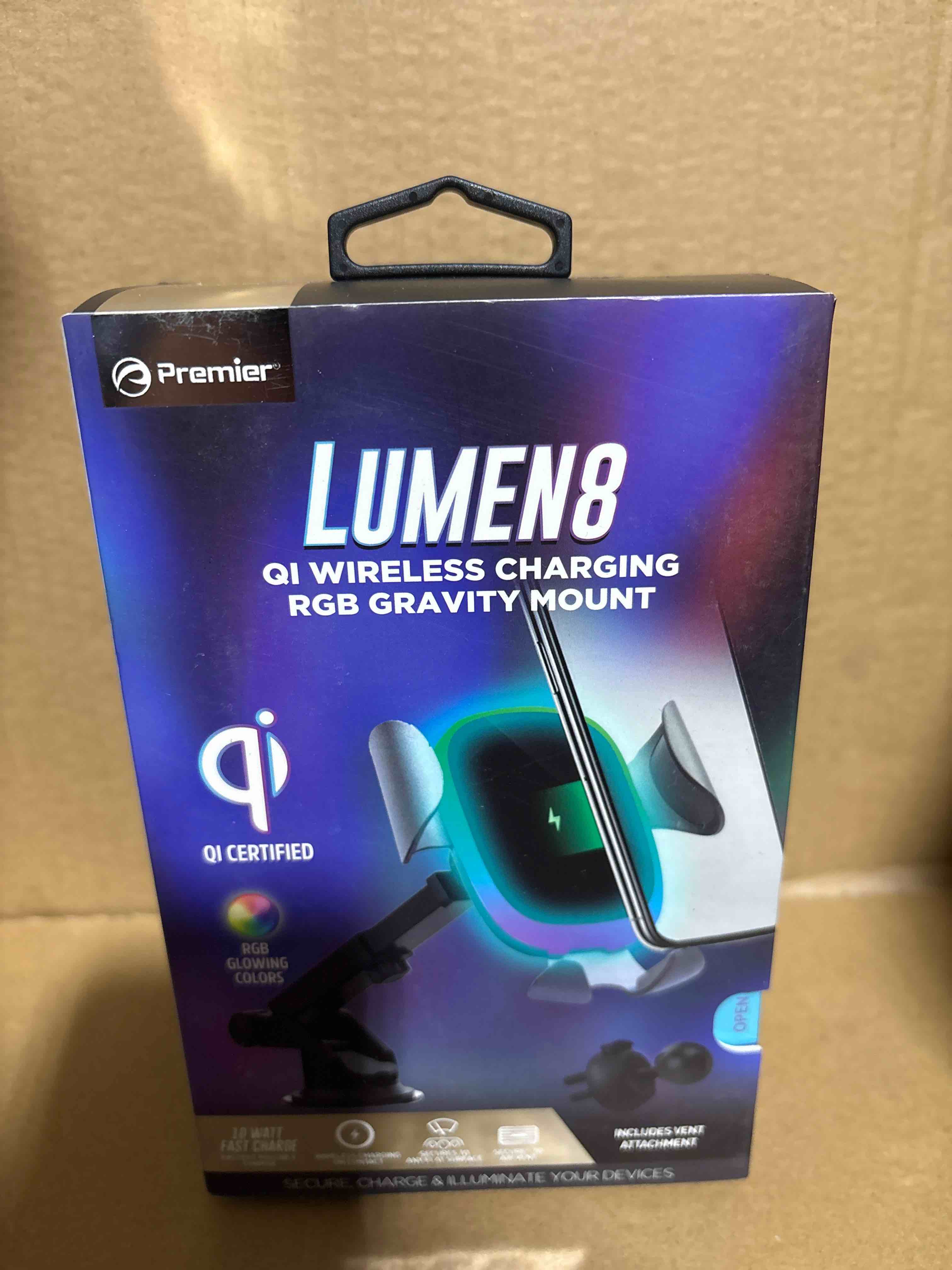 Lumen8 Qi Wireless Charging RGB Gravity Mount