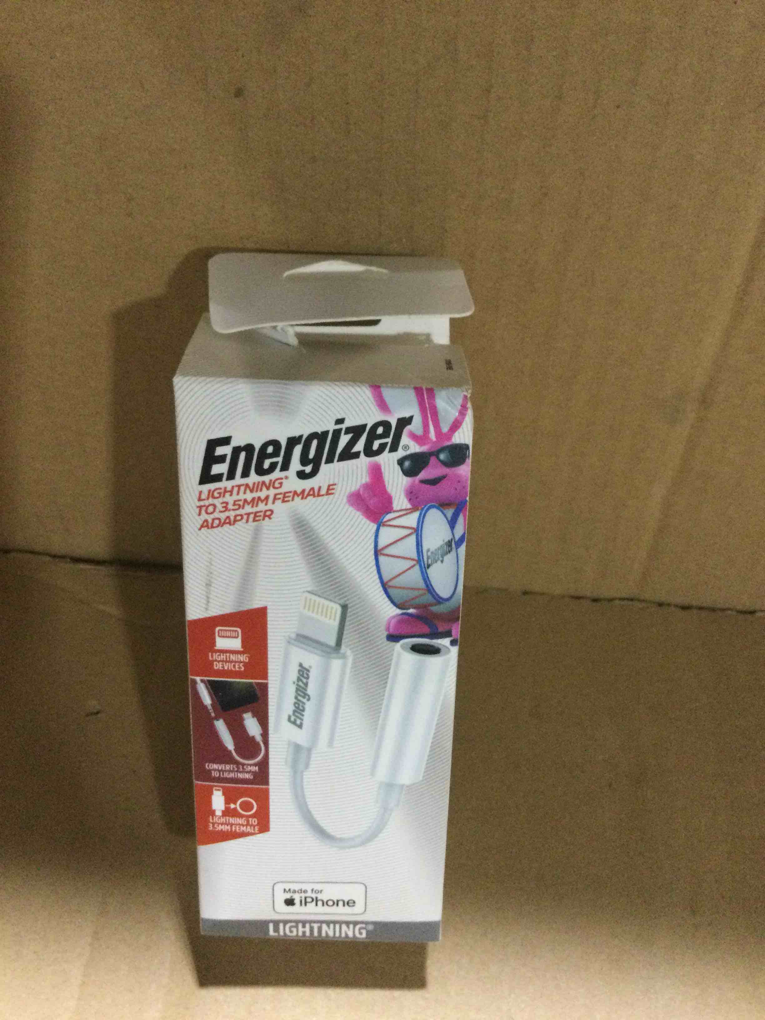 set of 4 energizer lighting to 3.5mm female adapter 