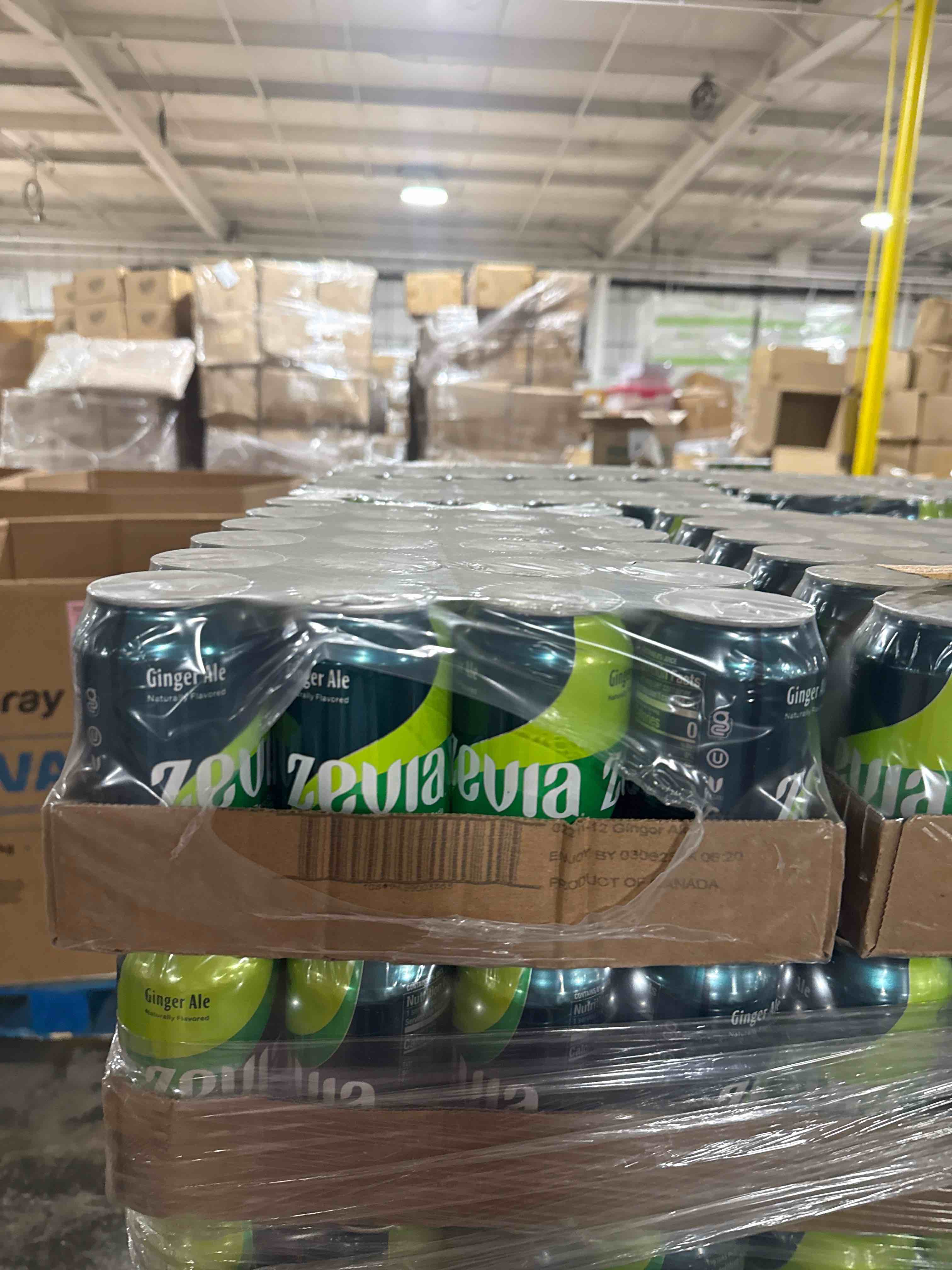Condition photo showing Brand New for case of 24 cans zevia ginger ale bb 03/25