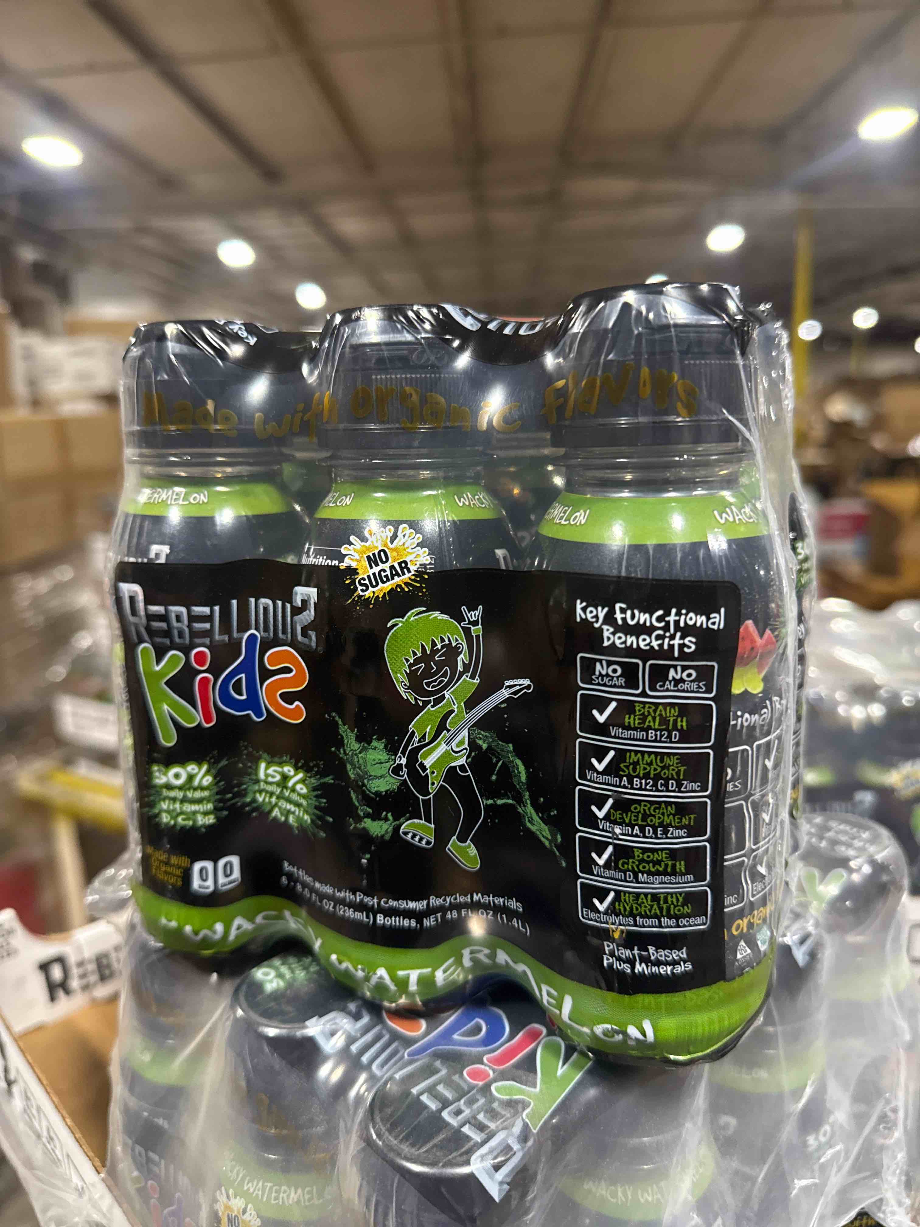 rebellious kids wacky, watermelon 6 8 ounce bottles bb 5/25