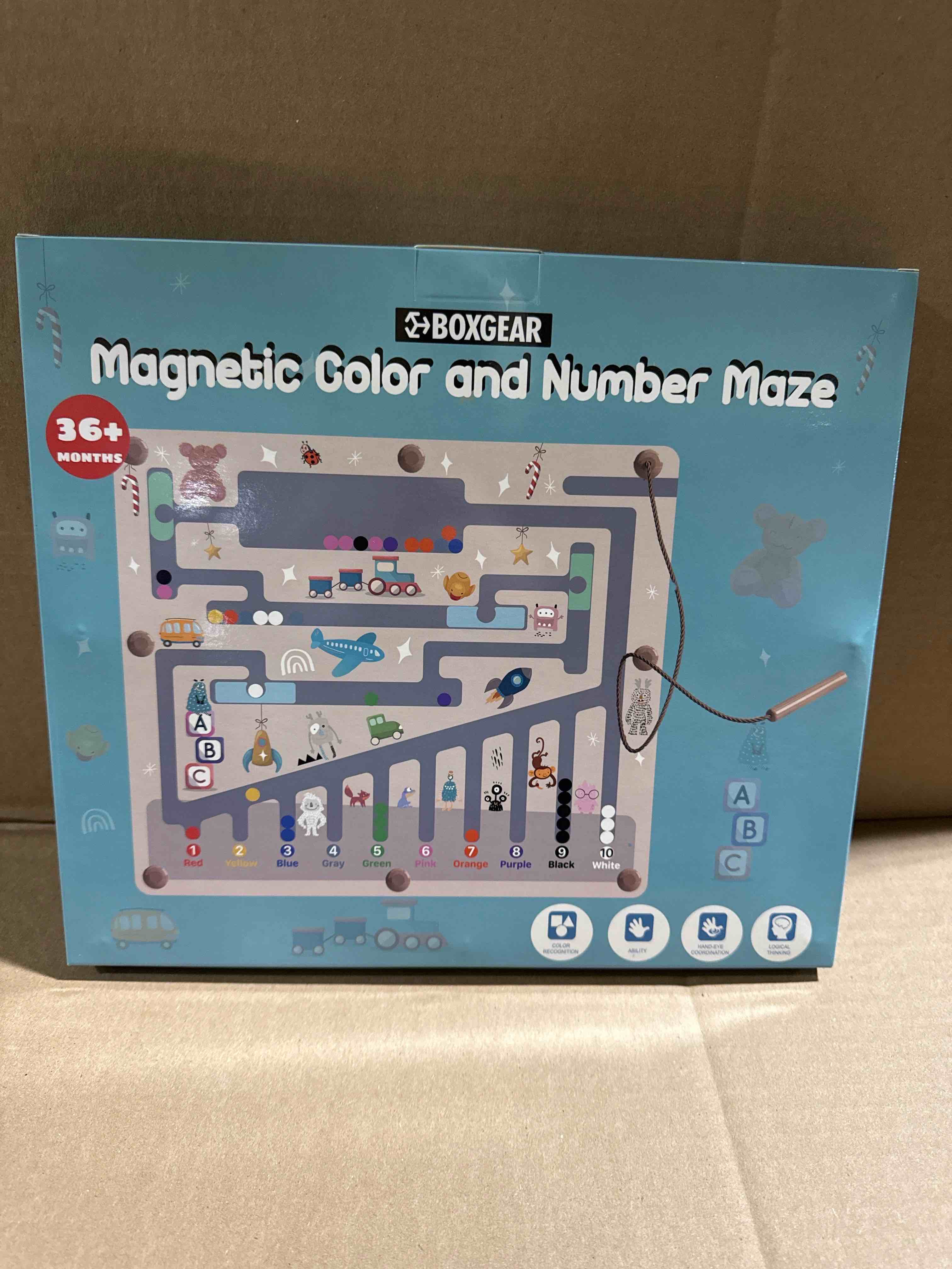 Condition photo showing Brand New for Boxgear magnetic color and number maze 