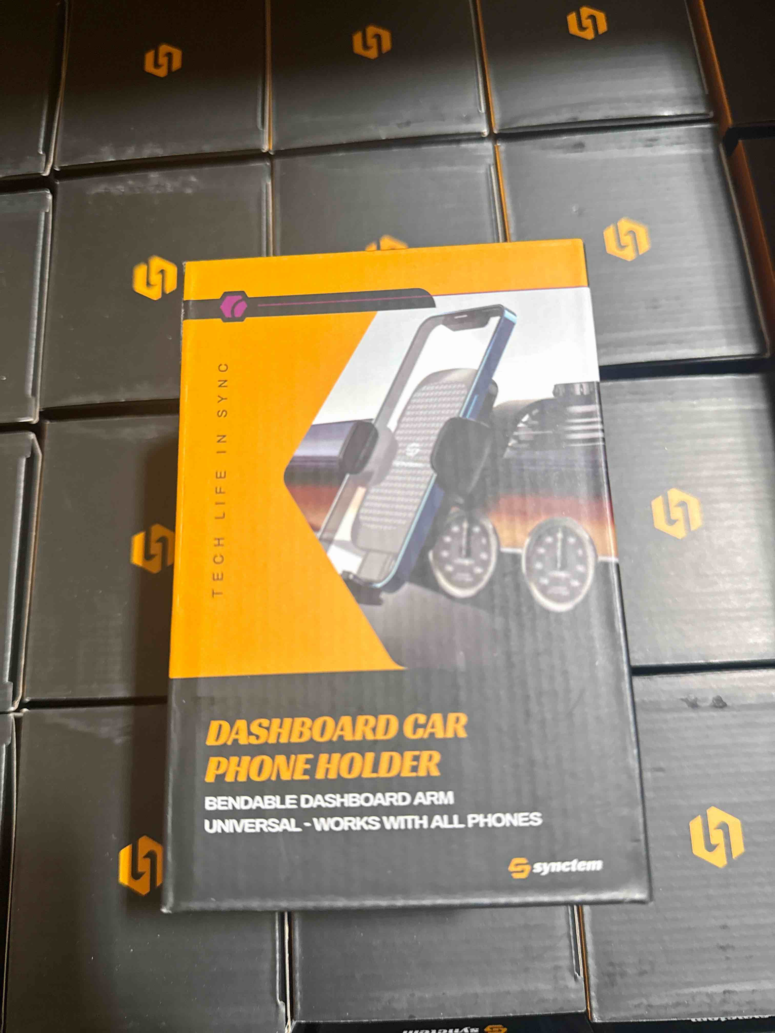 Dashboard car phone holder universal works with all phones