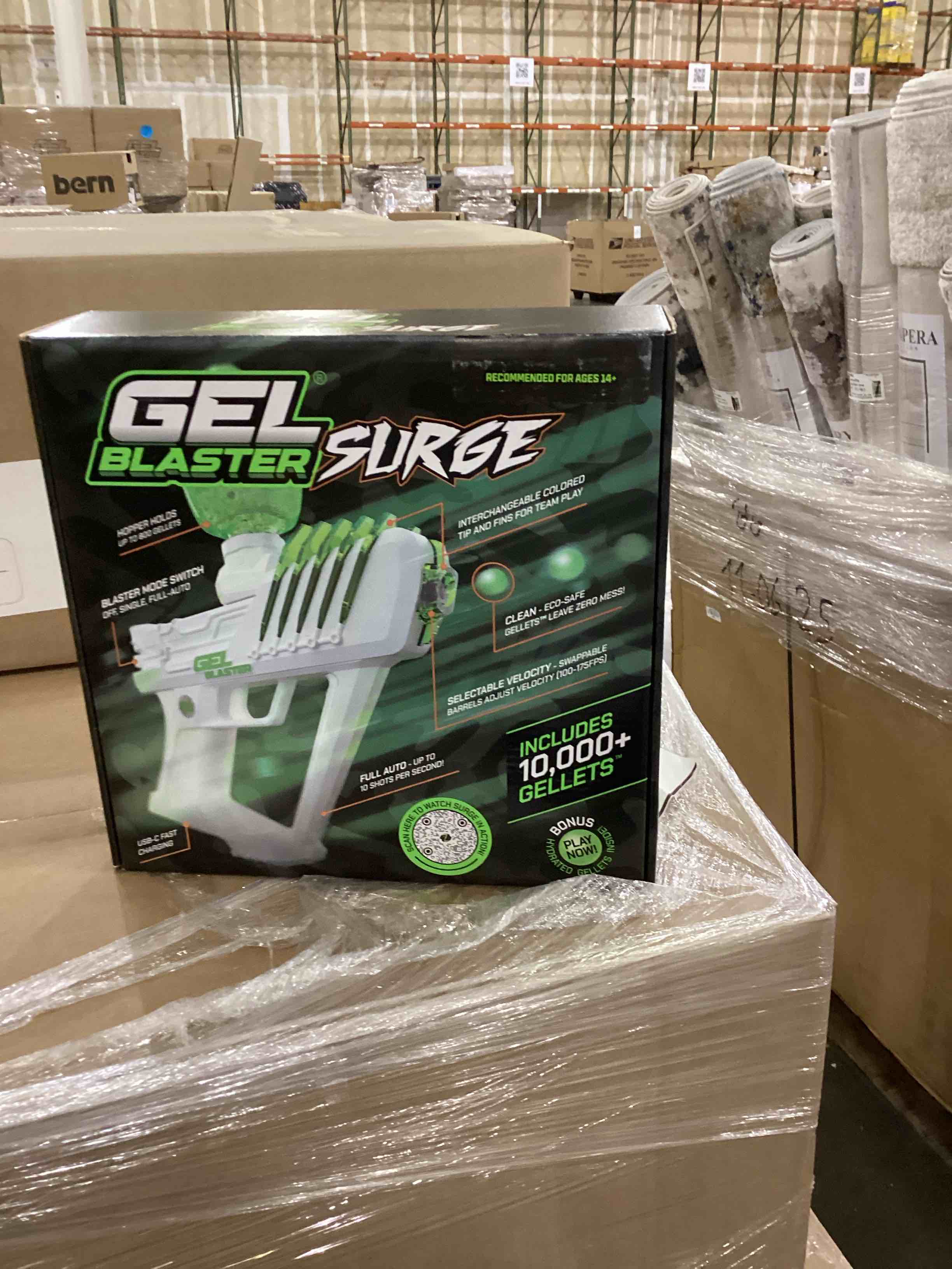 Gel Blaster SURGE 1.5  Electric Green  Water-Based Gellet Blaster with 10 000 Electric Green Gellet Pack