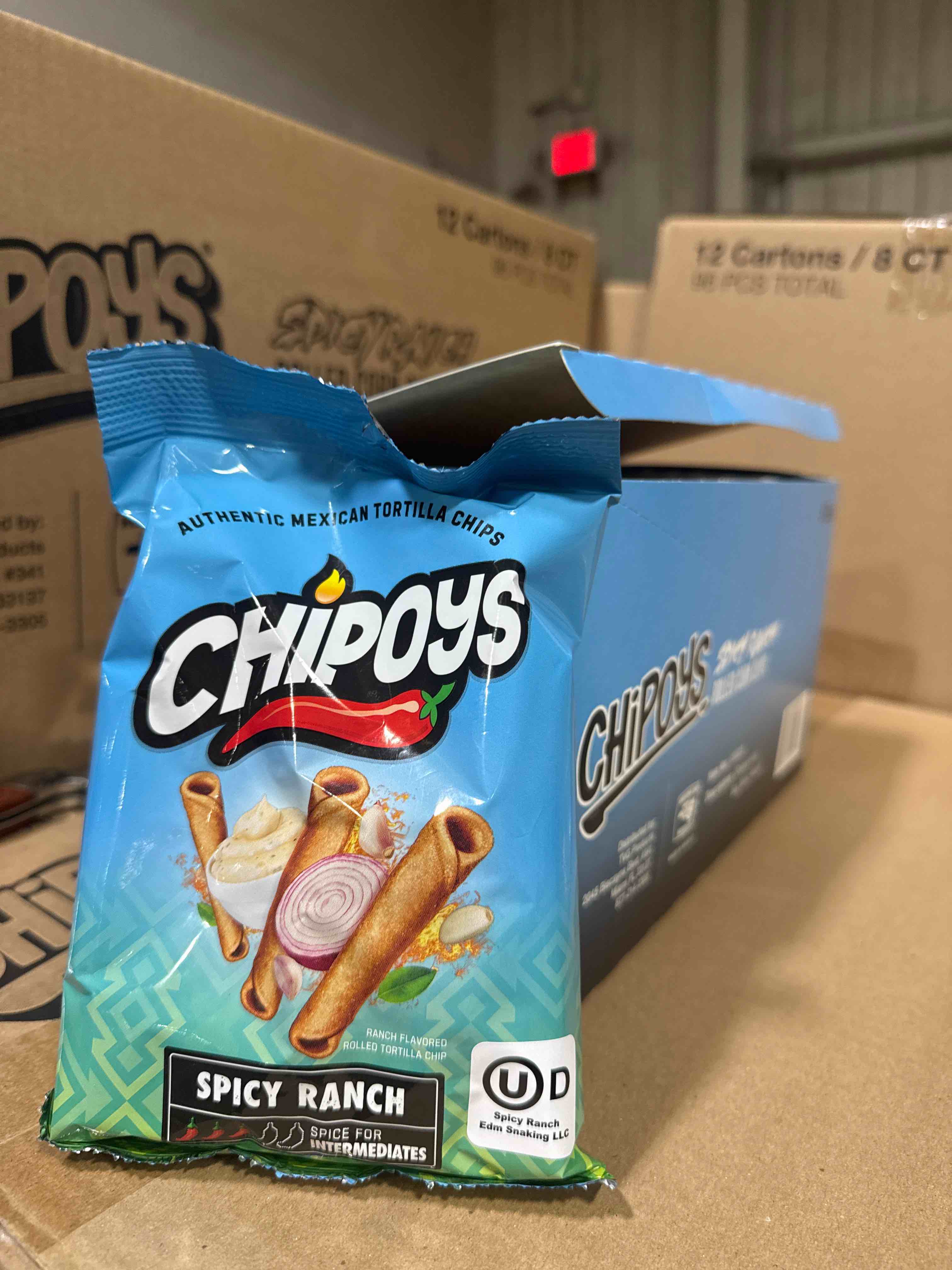 case of 8 Chipoys Spicy Classic Ranch Rolled Corn Tortilla Chips, 4oz bags Gluten-Free, No Trans Fat, High Protein, Low-Calorie Flavorful Mexican Snacks, Made of Premium Crunchy Maiz Chips with Natural Ingredients Best Buy 11/25