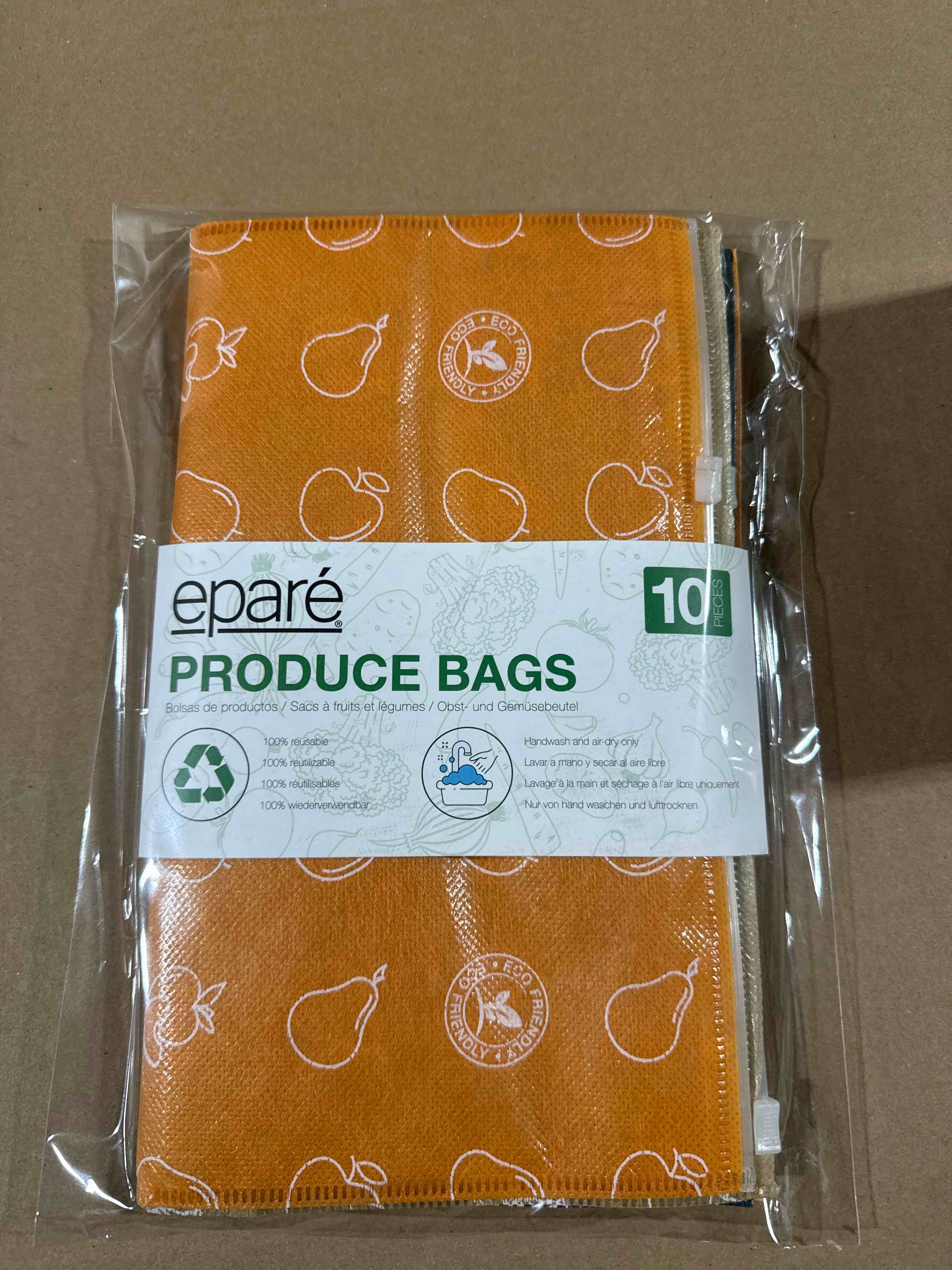 Condition photo showing Brand New for Eparé Reusable Produce Bags for Grocery Washable - Set of 10 Bulk Vegetable Bags For Refrigerator - Grocery Store Produce Bags - Green Crisper Bag for Fruit & Other Veggie Products