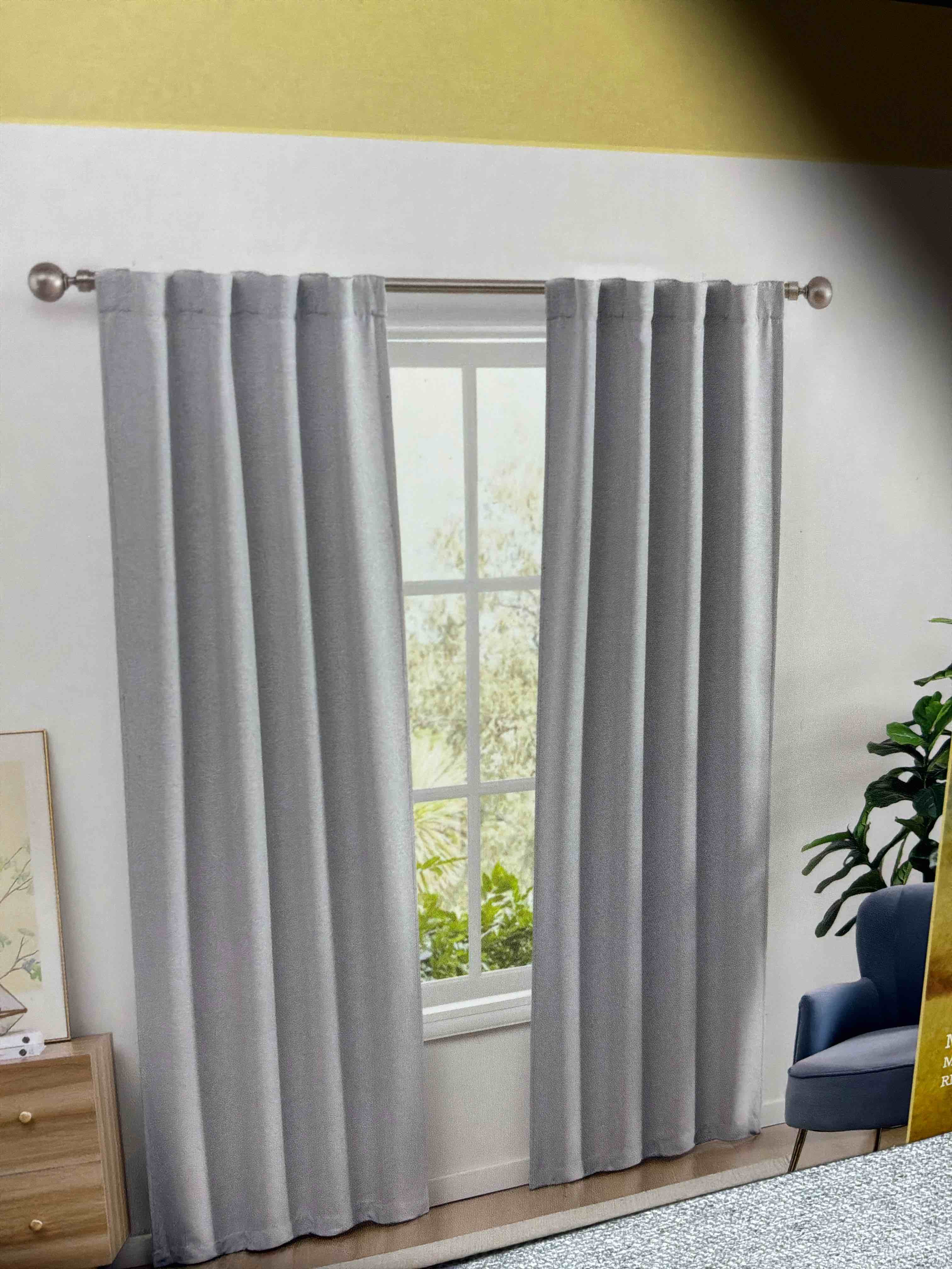 Cresthill Home Rod Pocket Curtain Bag Tab 2-38 x 96 in ( 97x244 cm ) 