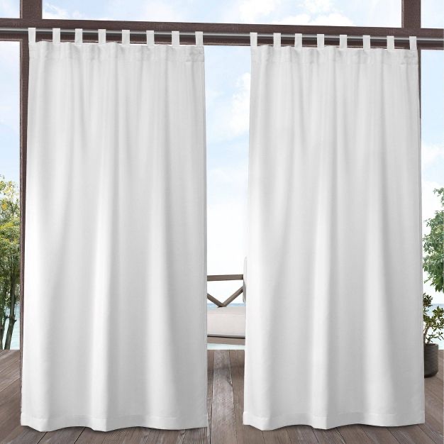 Kai Studio Adele White Curtain 2 Tab Top Panels 2-38 x 84 in( 97 x 213 cm ) 